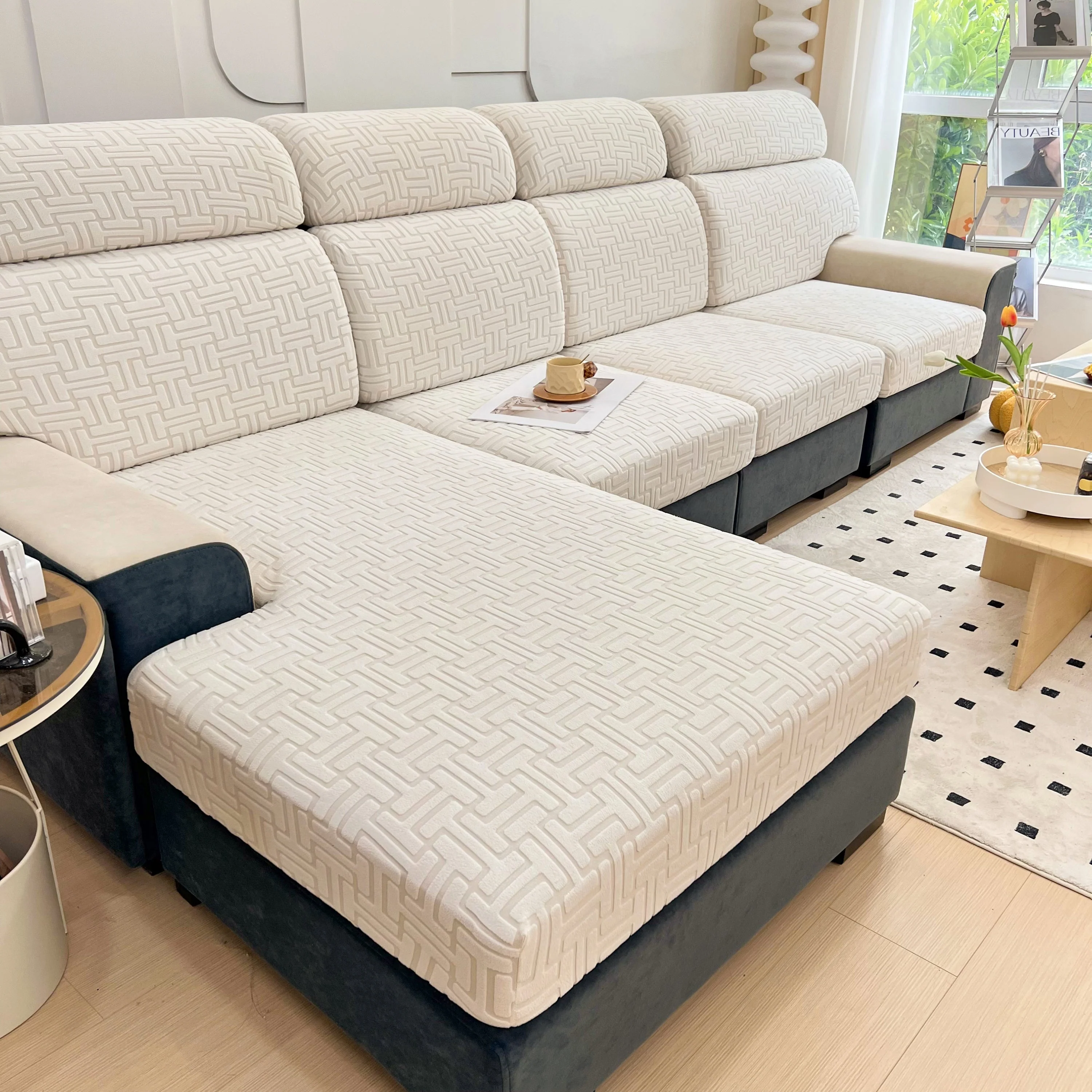 Polar Fleece Stretch Seat Cushion Covers, Couch Cushion Covers Slipcover, Sofa Cushion Protector Covers - Image 66