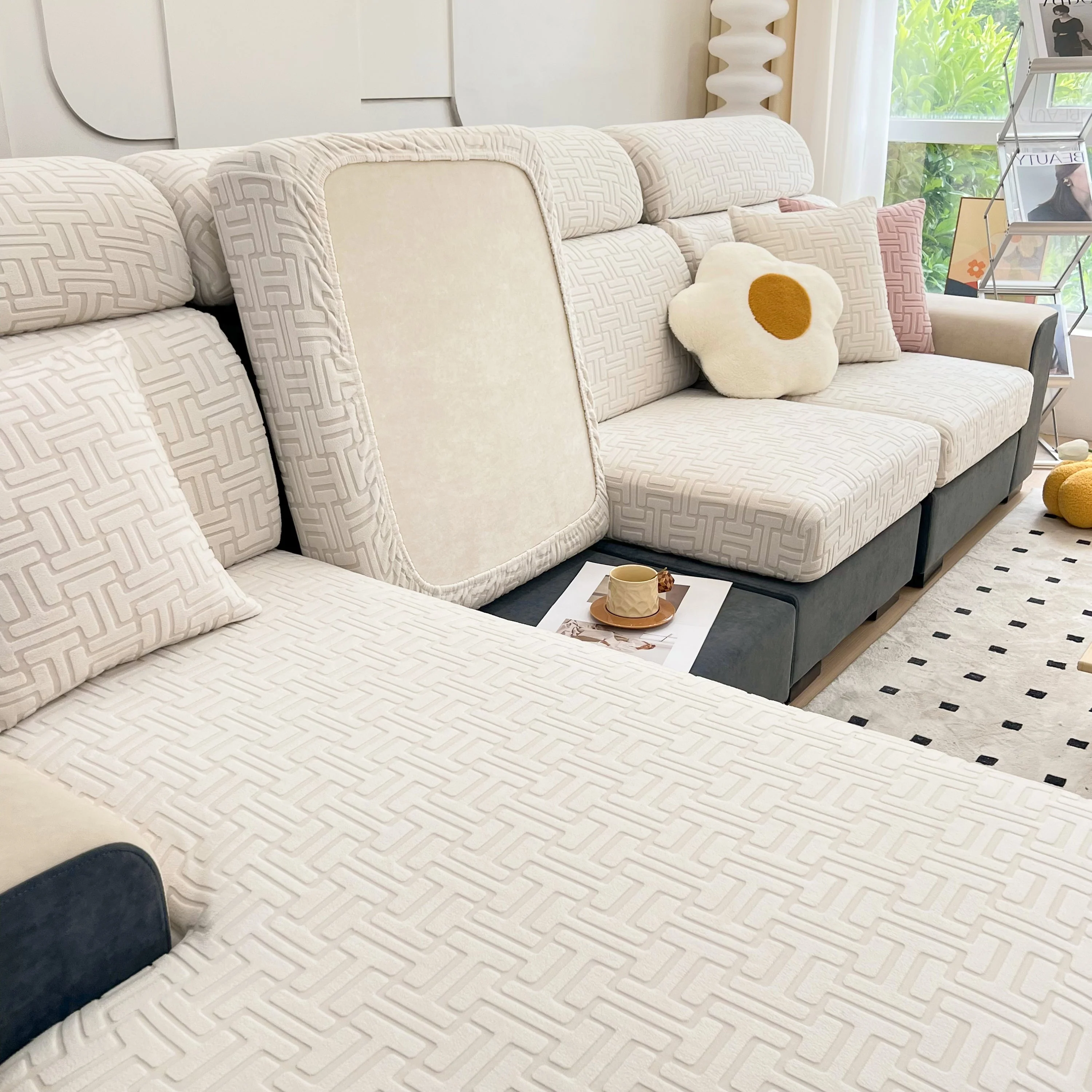Polar Fleece Stretch Seat Cushion Covers, Couch Cushion Covers Slipcover, Sofa Cushion Protector Covers - Image 69