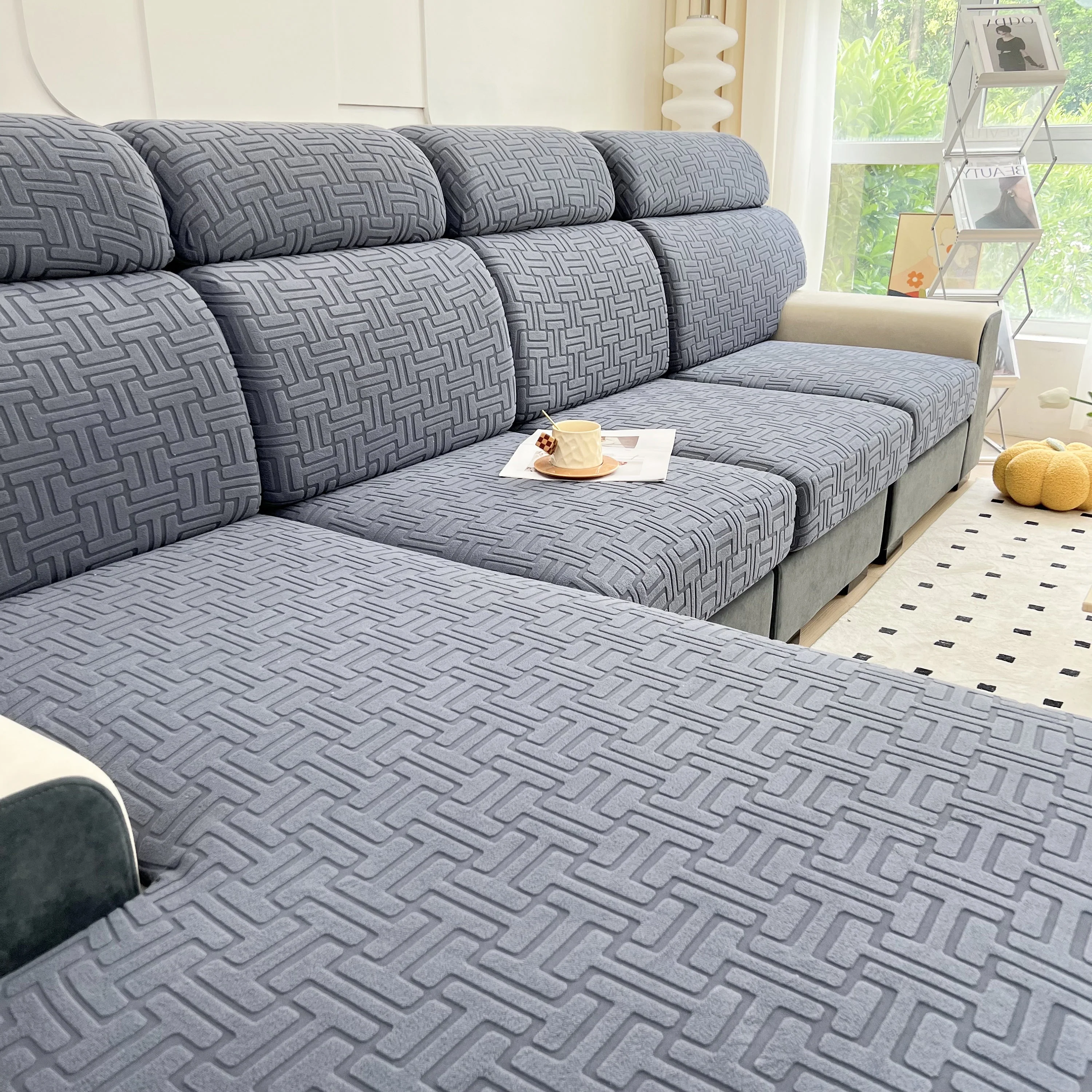Polar Fleece Stretch Seat Cushion Covers, Couch Cushion Covers Slipcover, Sofa Cushion Protector Covers - Image 7