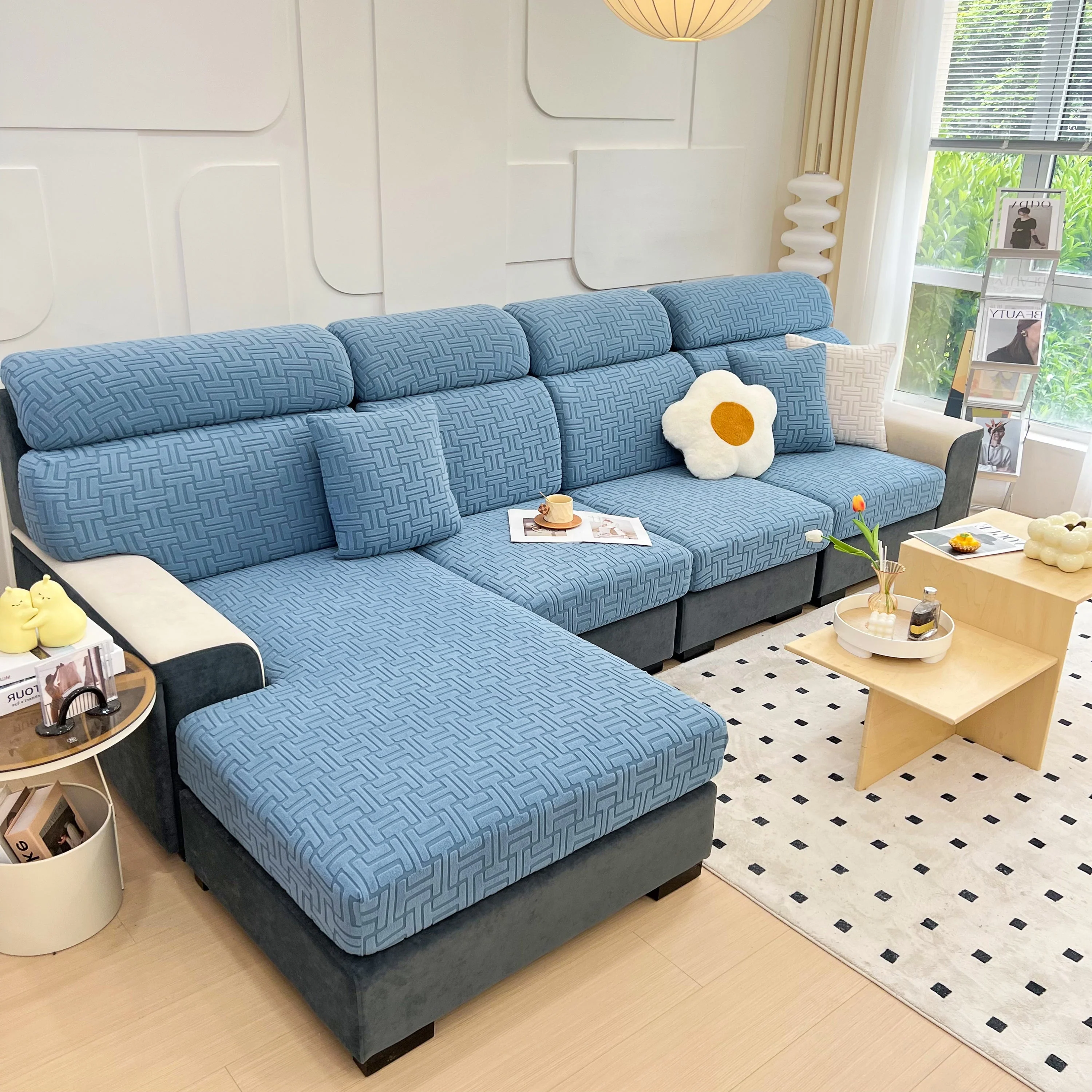 Polar Fleece Stretch Seat Cushion Covers, Couch Cushion Covers Slipcover, Sofa Cushion Protector Covers - Image 78