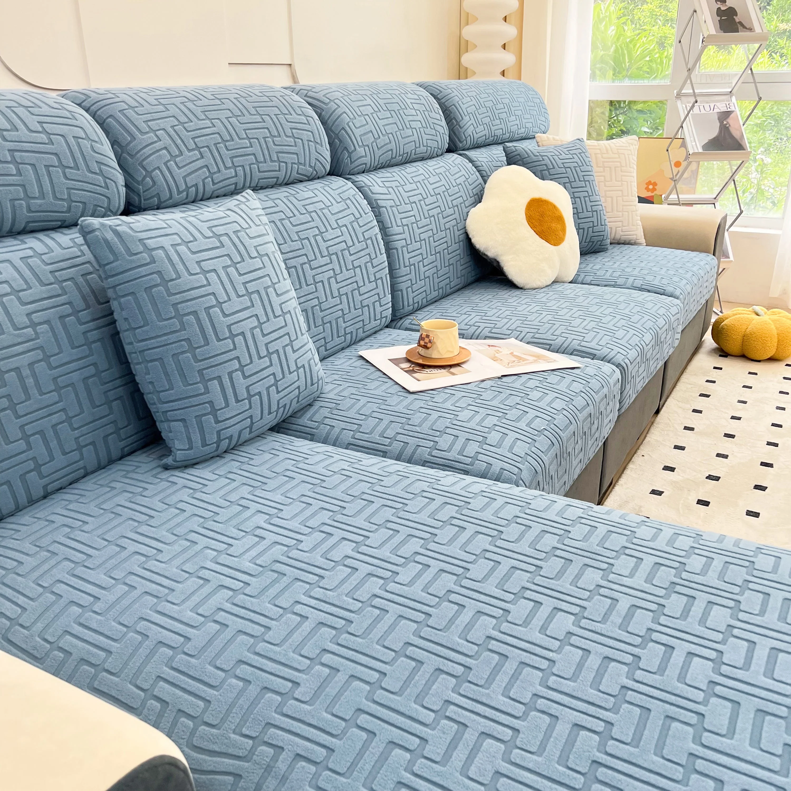 Polar Fleece Stretch Seat Cushion Covers, Couch Cushion Covers Slipcover, Sofa Cushion Protector Covers - Image 80