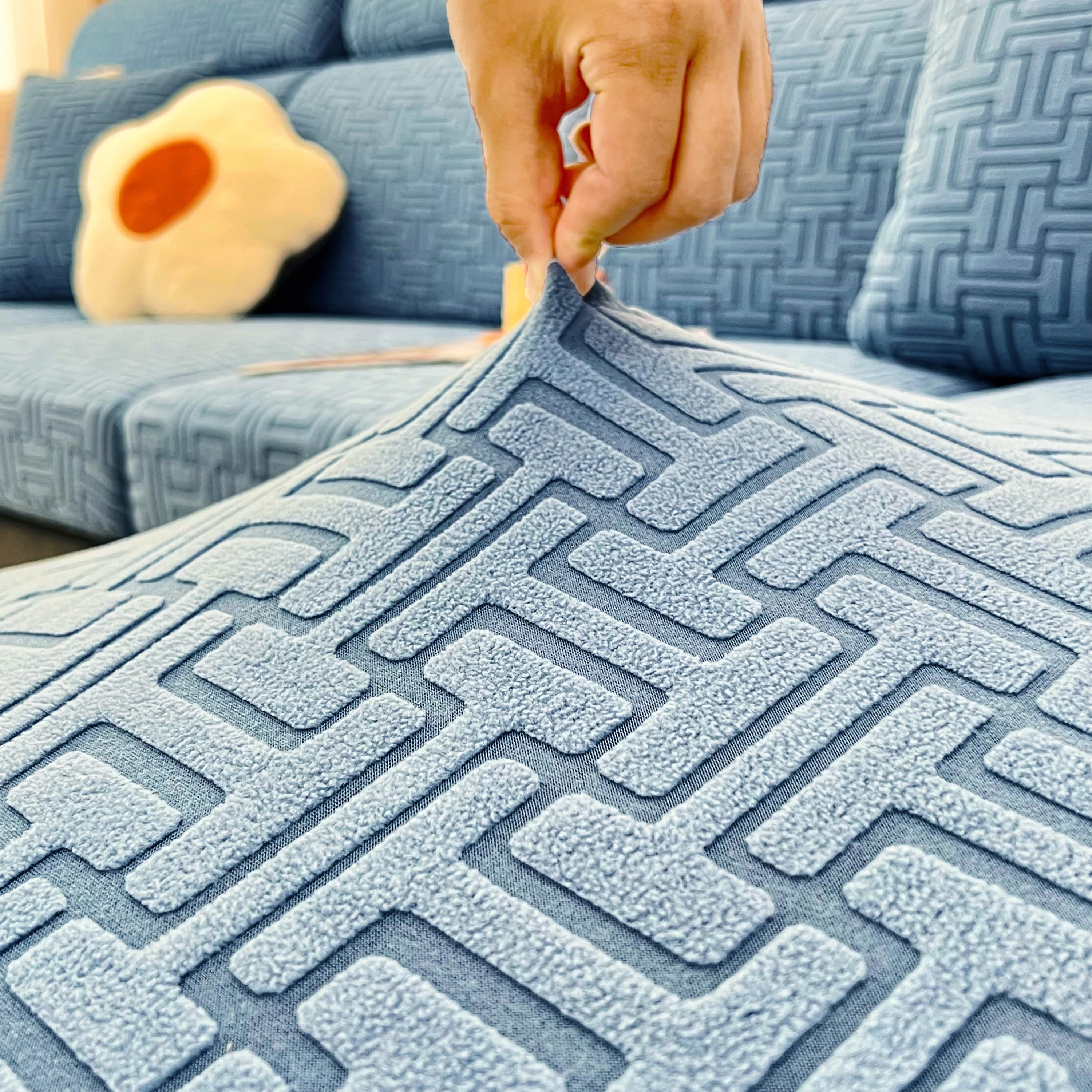 Polar Fleece Stretch Seat Cushion Covers, Couch Cushion Covers Slipcover, Sofa Cushion Protector Covers - Image 81