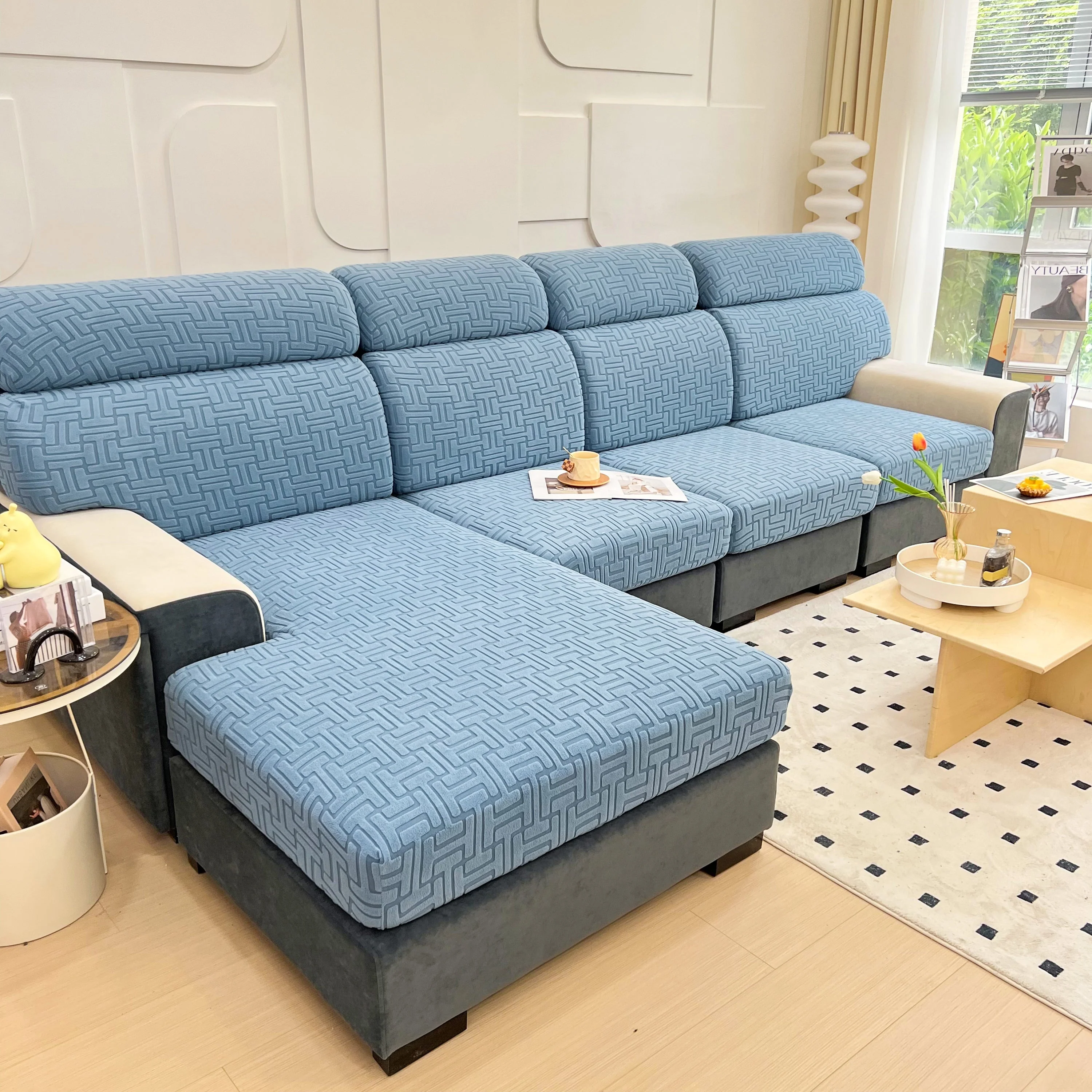 Polar Fleece Stretch Seat Cushion Covers, Couch Cushion Covers Slipcover, Sofa Cushion Protector Covers - Image 82