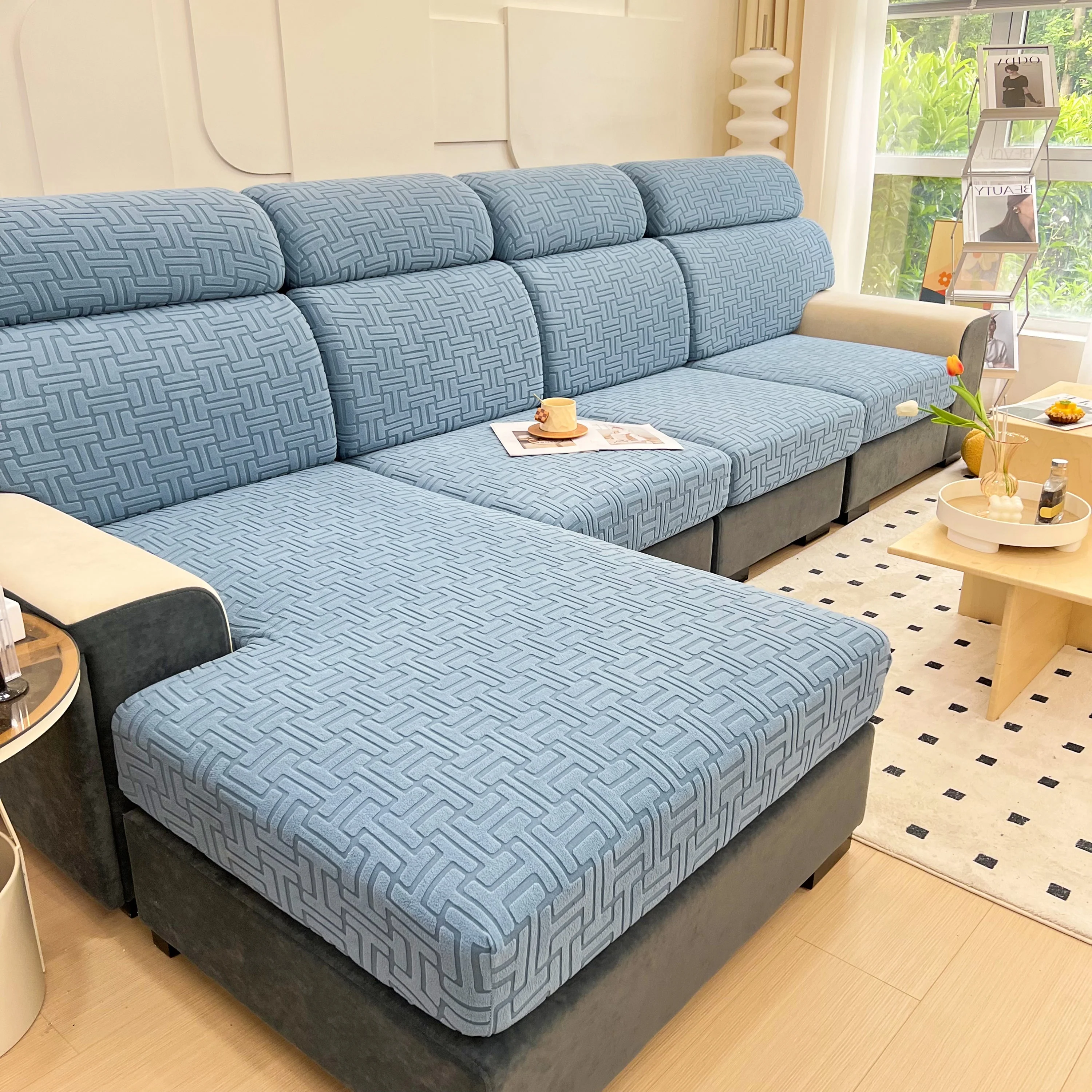 Polar Fleece Stretch Seat Cushion Covers, Couch Cushion Covers Slipcover, Sofa Cushion Protector Covers - Image 83