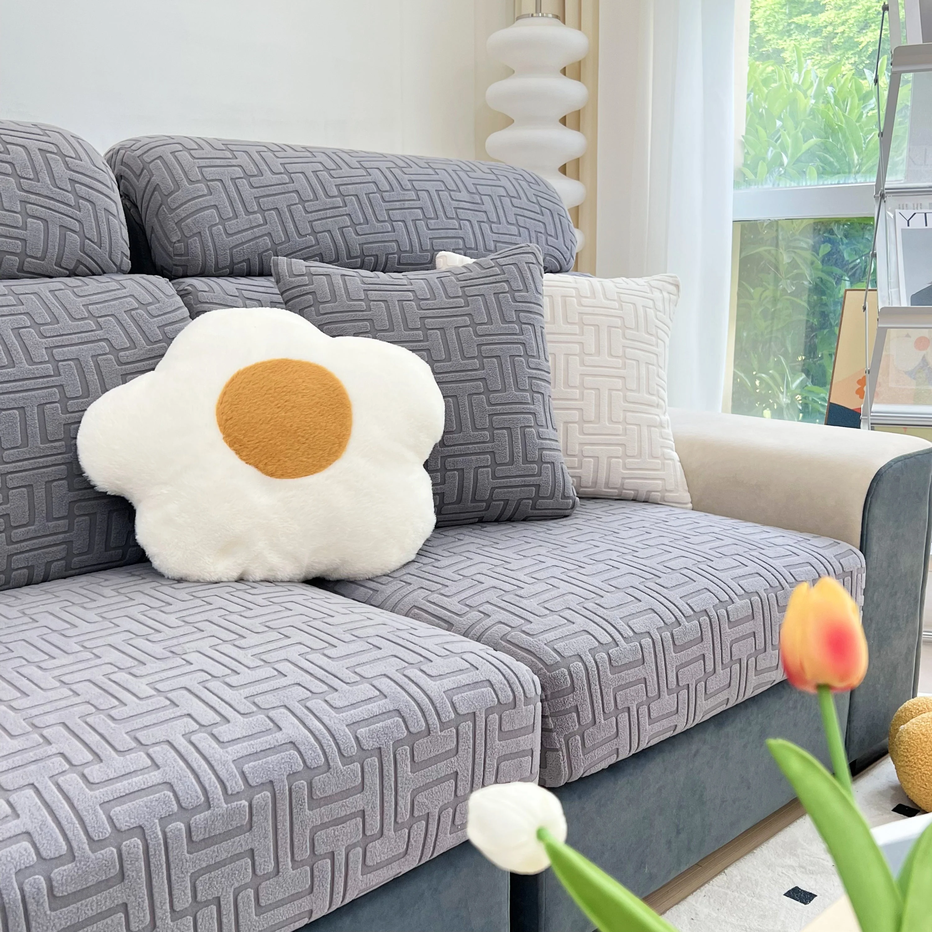 Polar Fleece Stretch Seat Cushion Covers, Couch Cushion Covers Slipcover, Sofa Cushion Protector Covers - Image 90