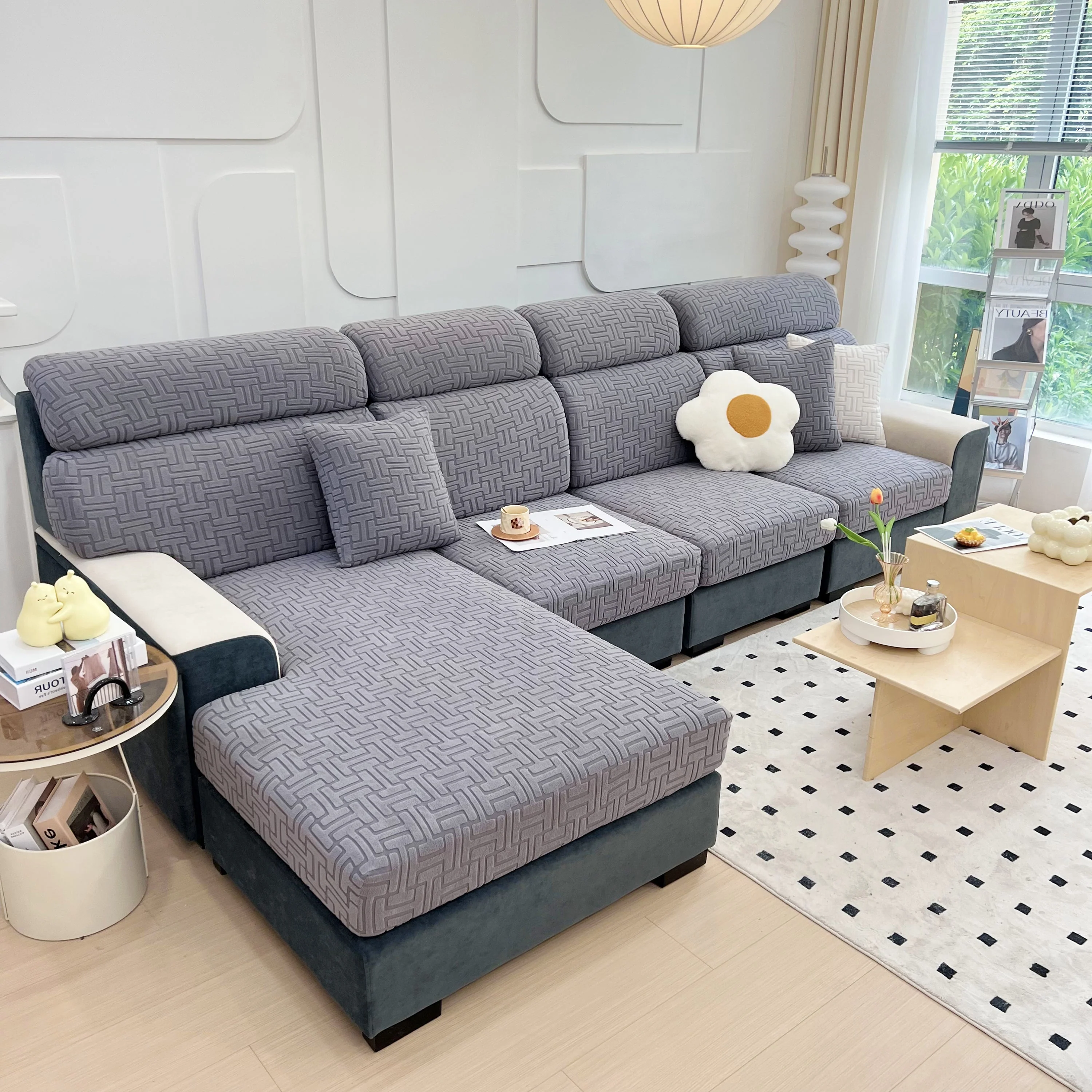 Polar Fleece Stretch Seat Cushion Covers, Couch Cushion Covers Slipcover, Sofa Cushion Protector Covers - Image 93