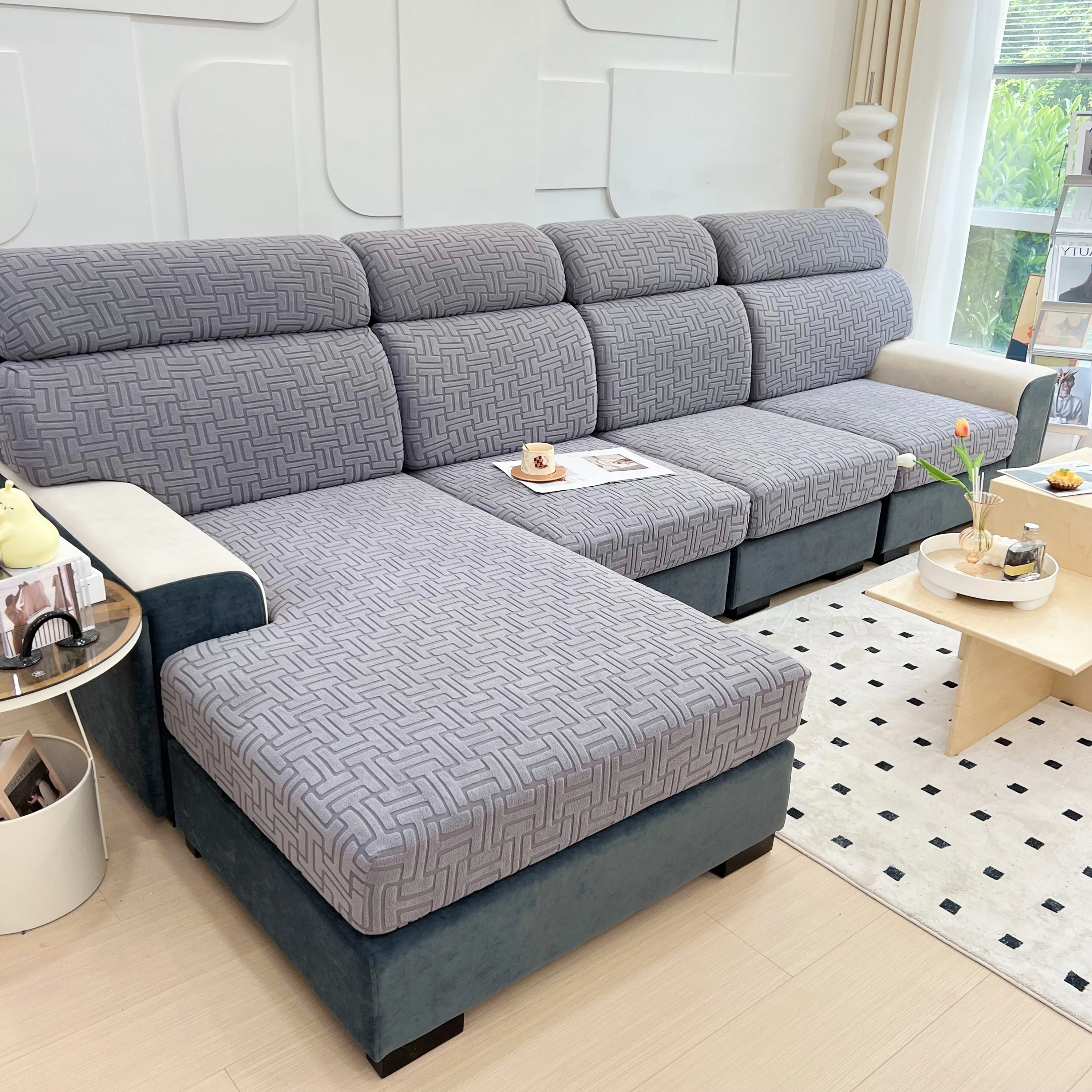 Polar Fleece Stretch Seat Cushion Covers, Couch Cushion Covers Slipcover, Sofa Cushion Protector Covers - Image 98