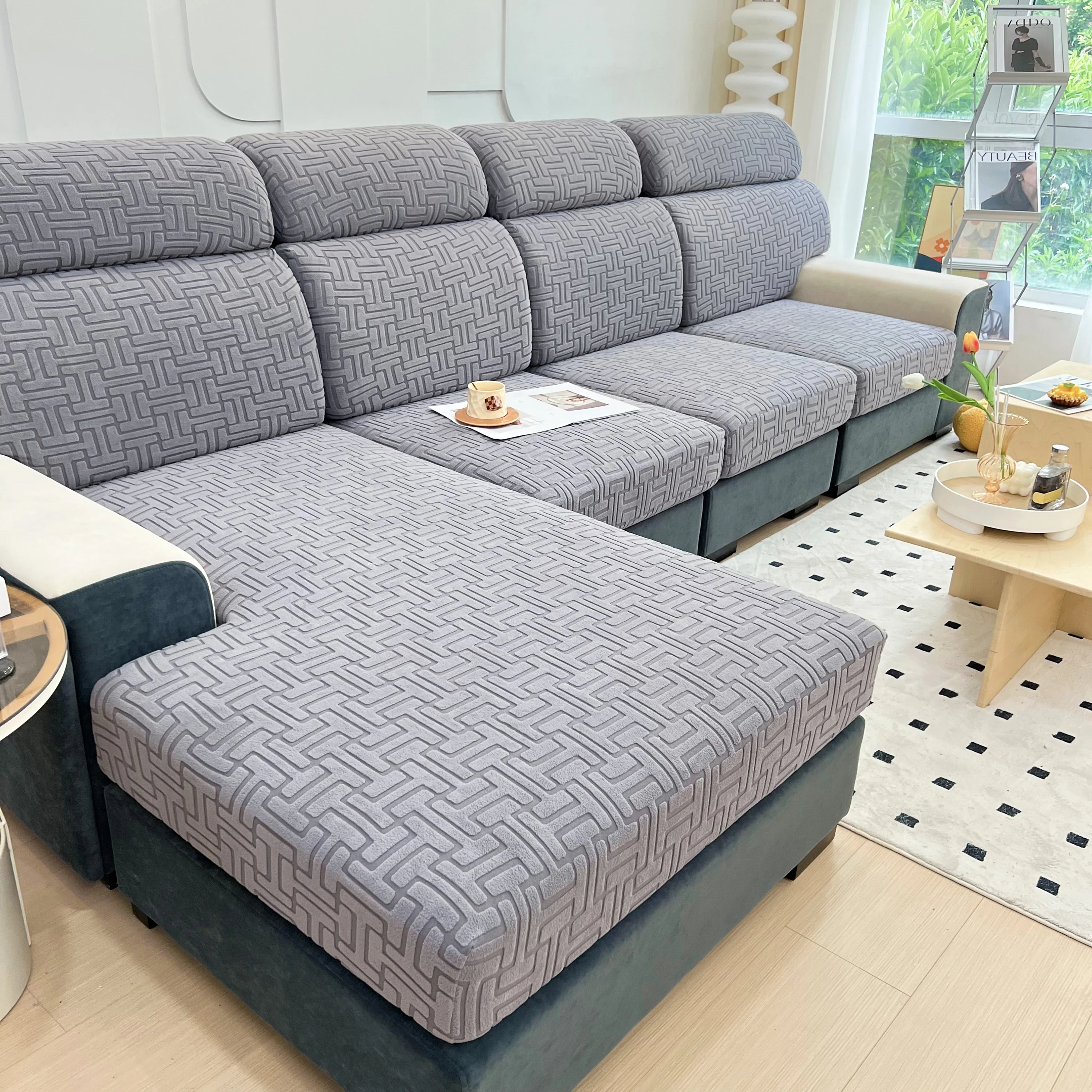 Polar Fleece Stretch Seat Cushion Covers, Couch Cushion Covers Slipcover, Sofa Cushion Protector Covers - Image 99