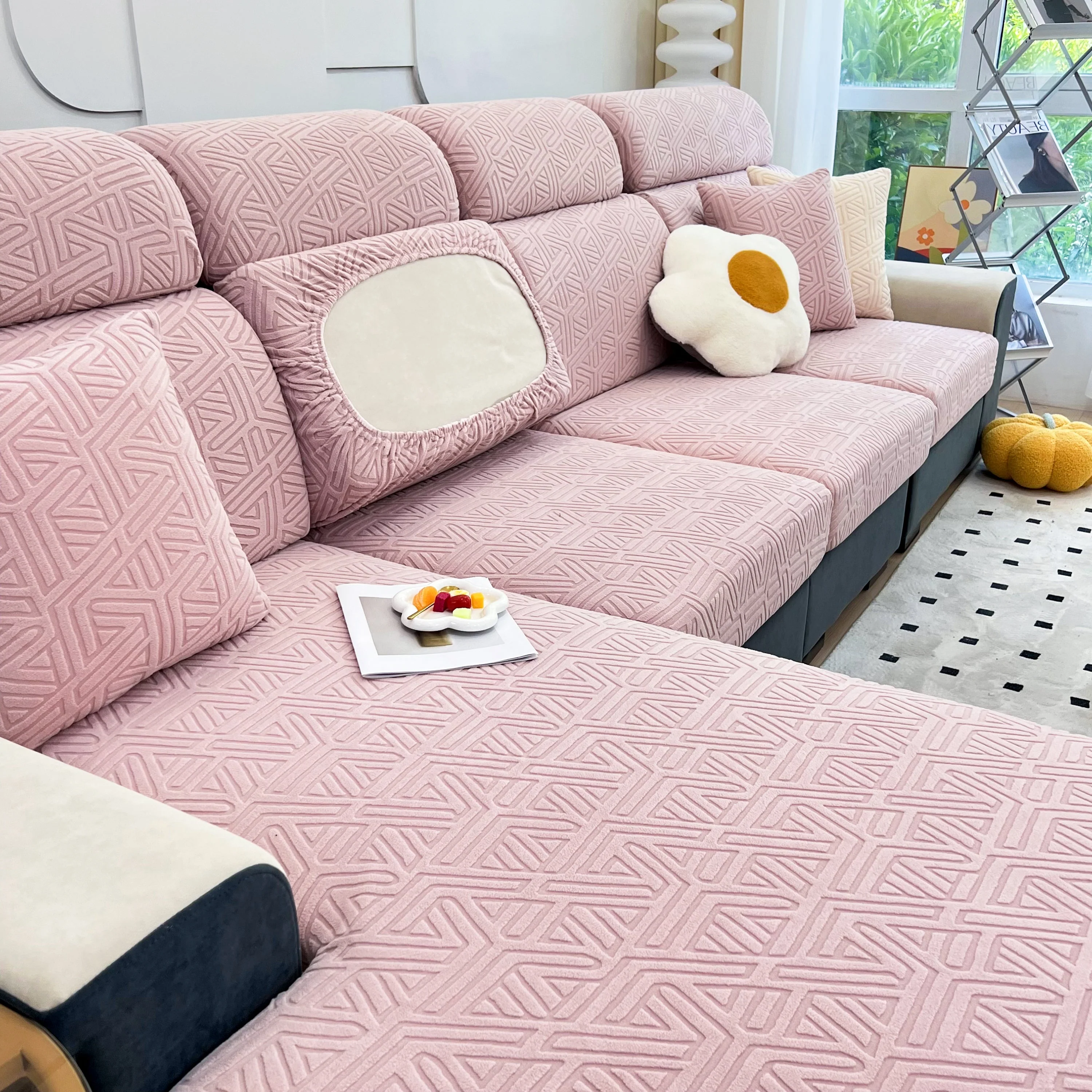 Polar Fleece Stretch Seat Cushion Covers, Sofa Seat Cushion Covers, Couch Cushion Protector Covers - Image 10