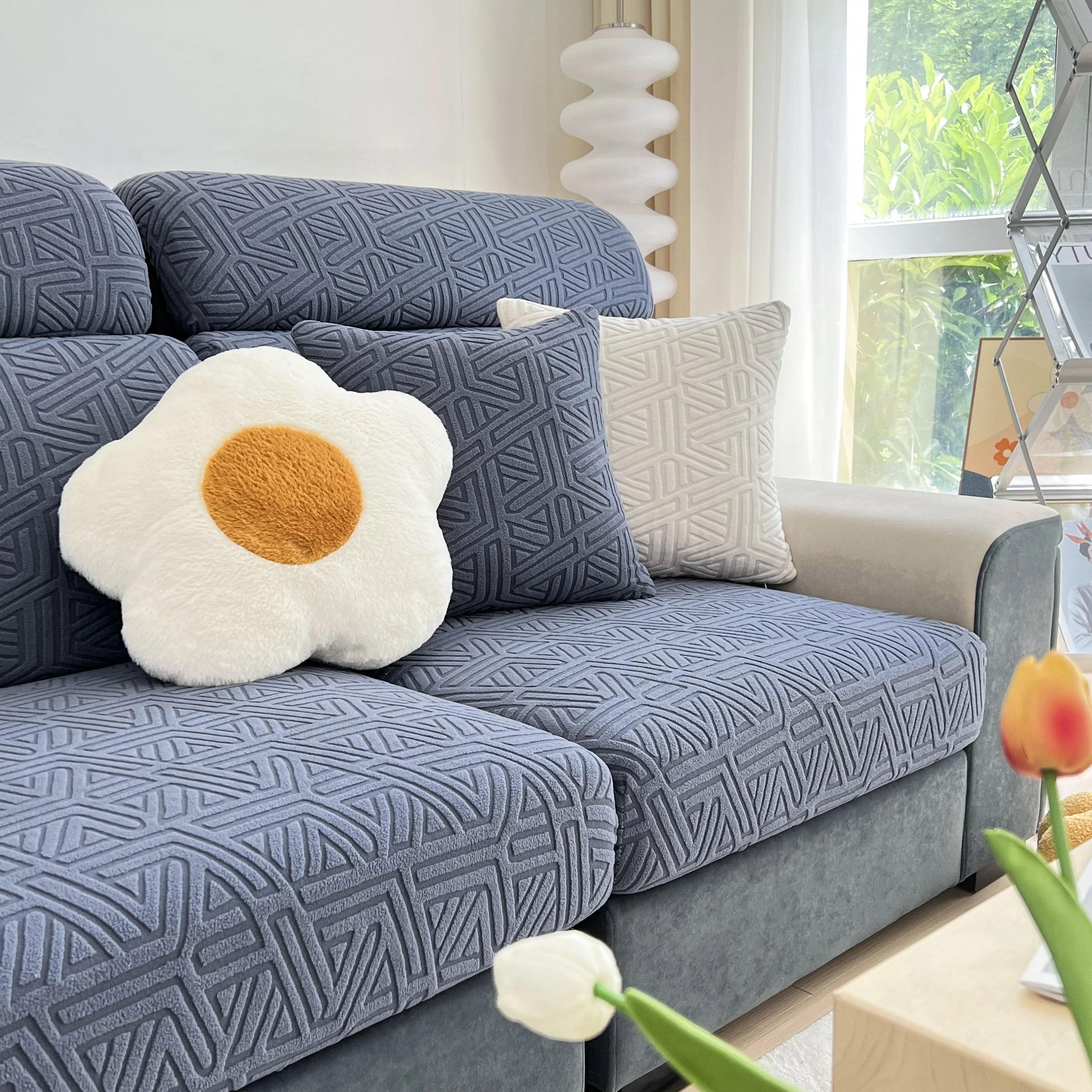 Polar Fleece Stretch Seat Cushion Covers, Sofa Seat Cushion Covers, Couch Cushion Protector Covers - Image 100