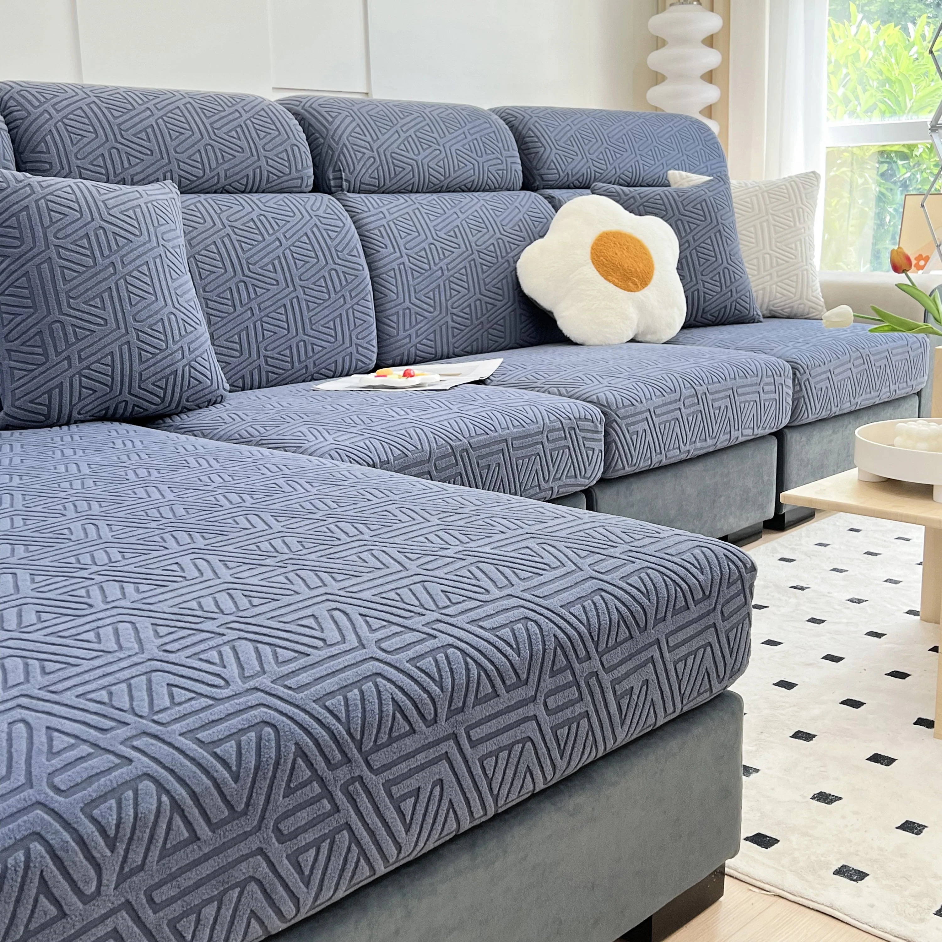 Polar Fleece Stretch Seat Cushion Covers, Sofa Seat Cushion Covers, Couch Cushion Protector Covers - Image 101