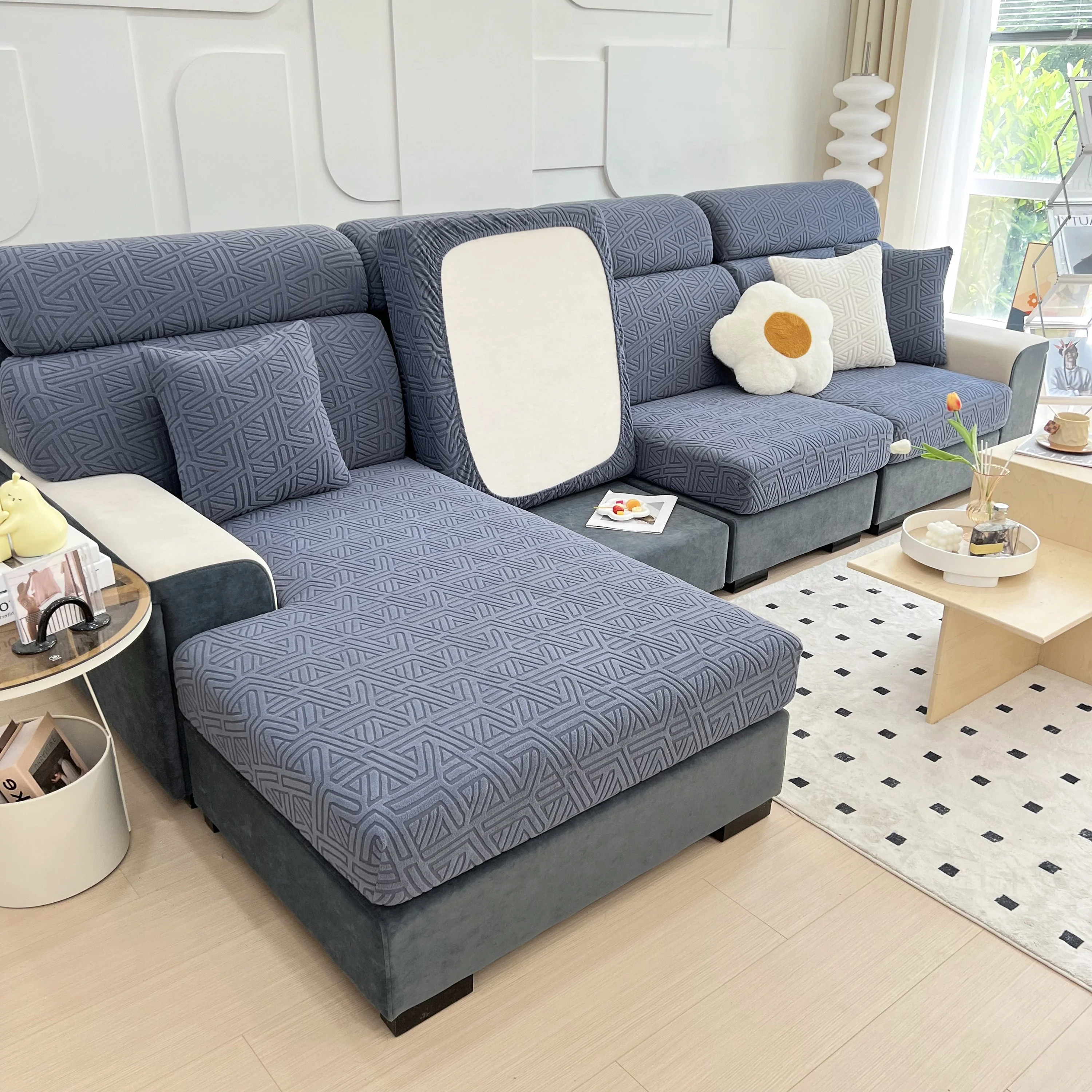 Polar Fleece Stretch Seat Cushion Covers, Sofa Seat Cushion Covers, Couch Cushion Protector Covers - Image 111