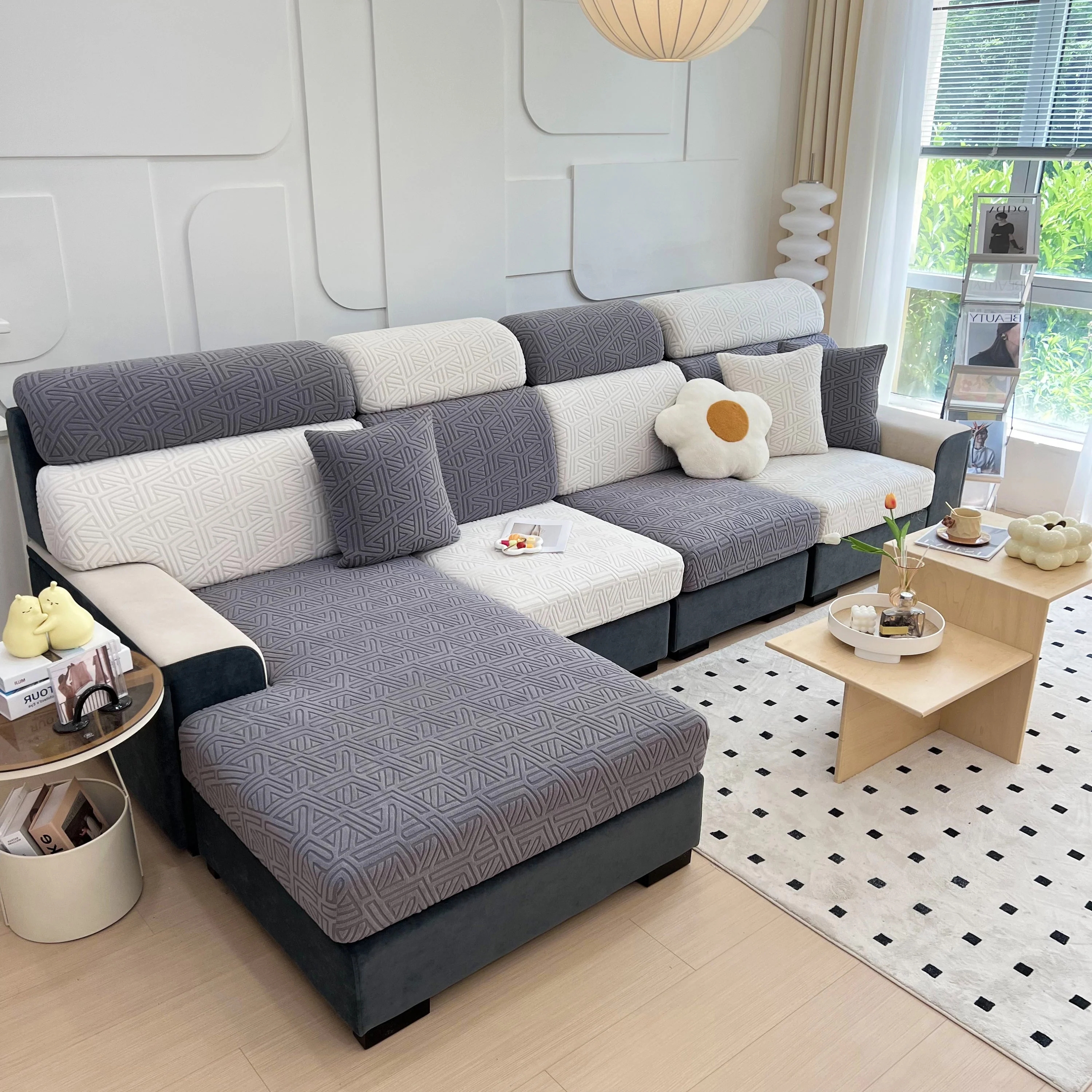 Polar Fleece Stretch Seat Cushion Covers, Sofa Seat Cushion Covers, Couch Cushion Protector Covers - Image 117