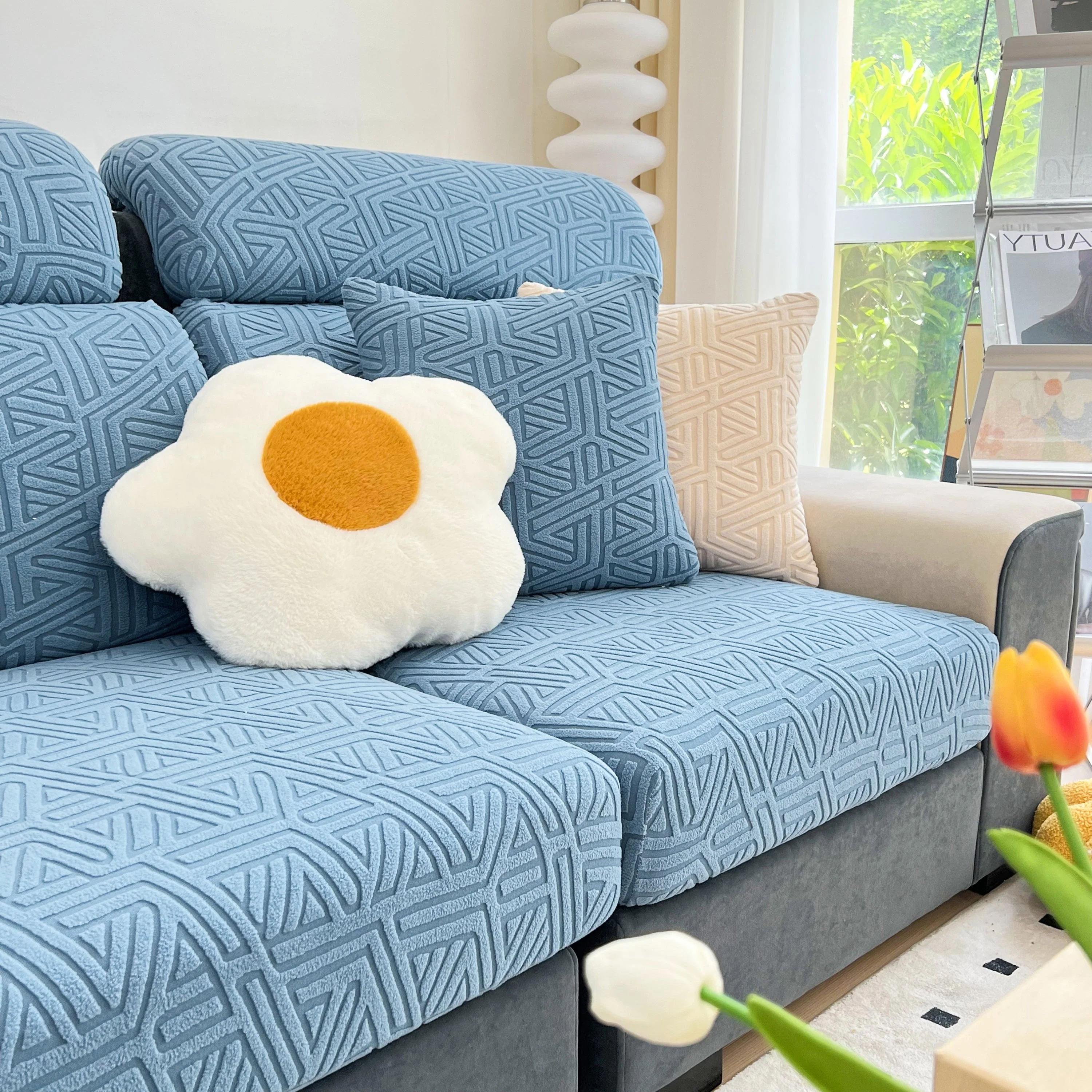 Polar Fleece Stretch Seat Cushion Covers, Sofa Seat Cushion Covers, Couch Cushion Protector Covers - Image 118