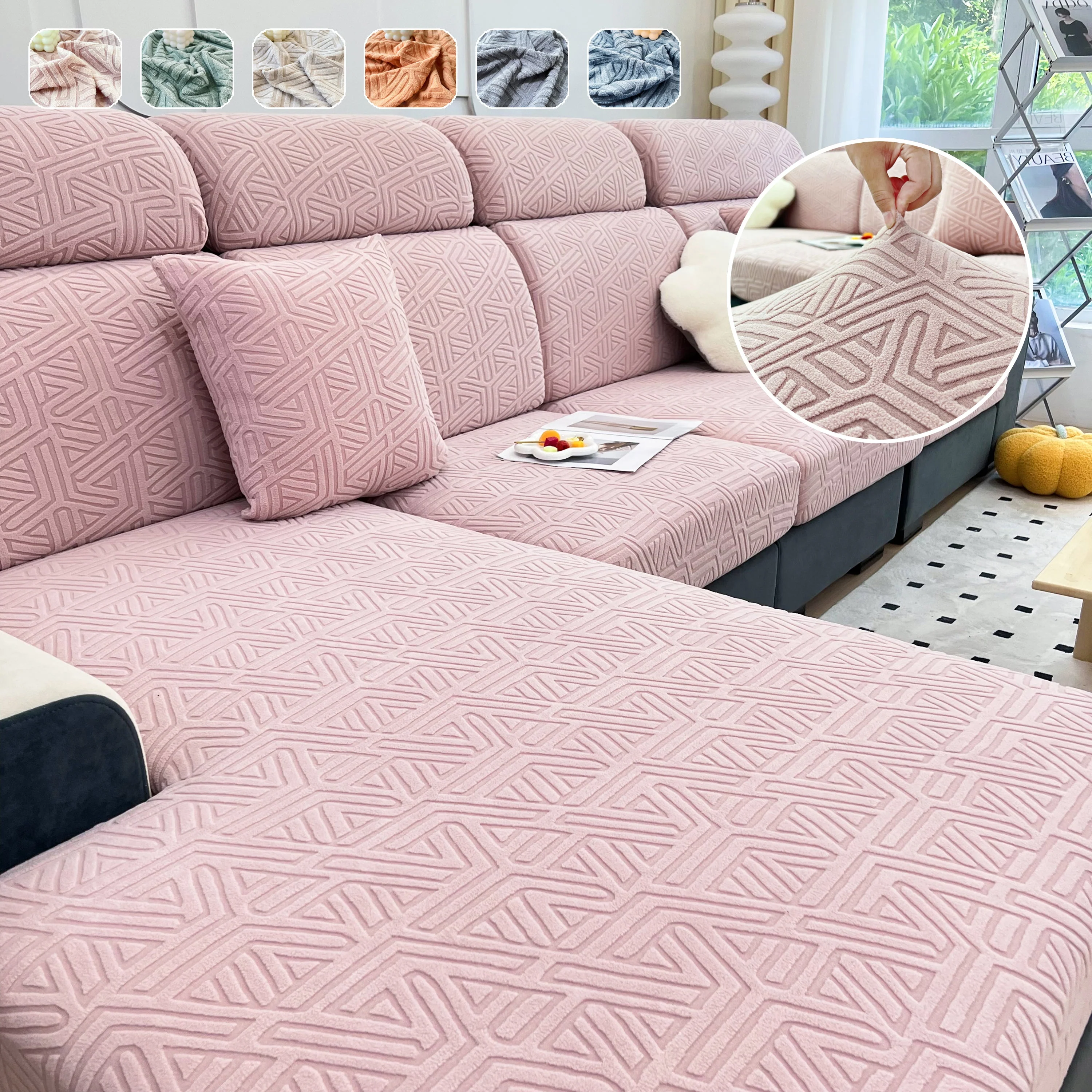 Polar Fleece Stretch Seat Cushion Covers, Sofa Seat Cushion Covers, Couch Cushion Protector Covers - Image 12
