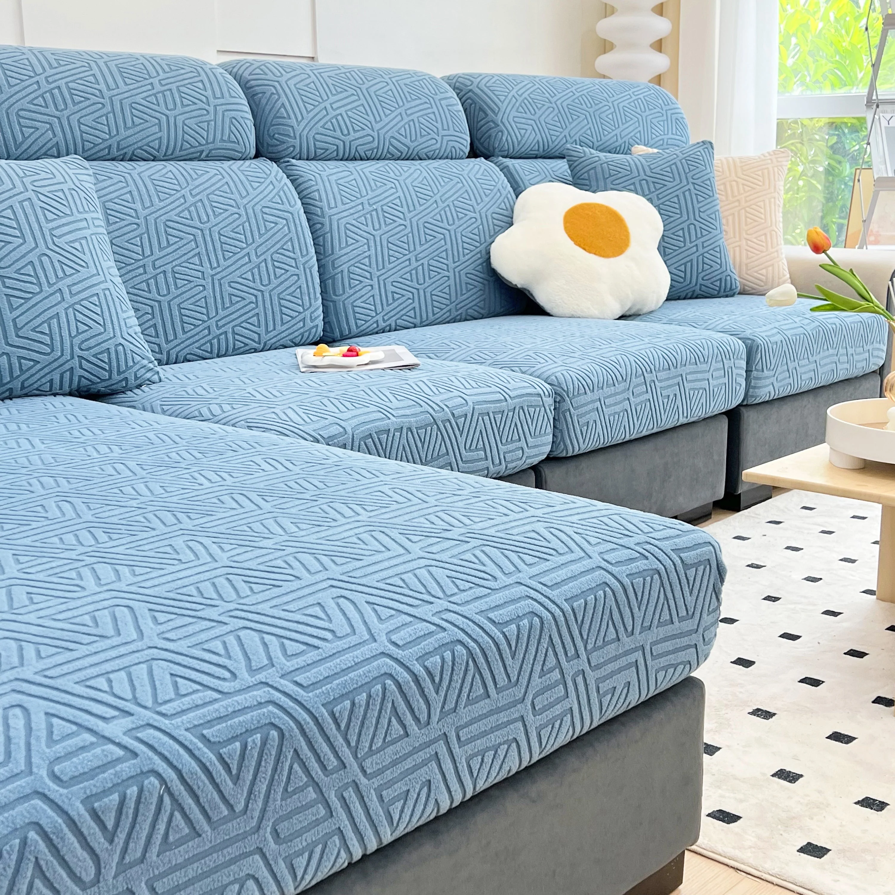 Polar Fleece Stretch Seat Cushion Covers, Sofa Seat Cushion Covers, Couch Cushion Protector Covers - Image 120