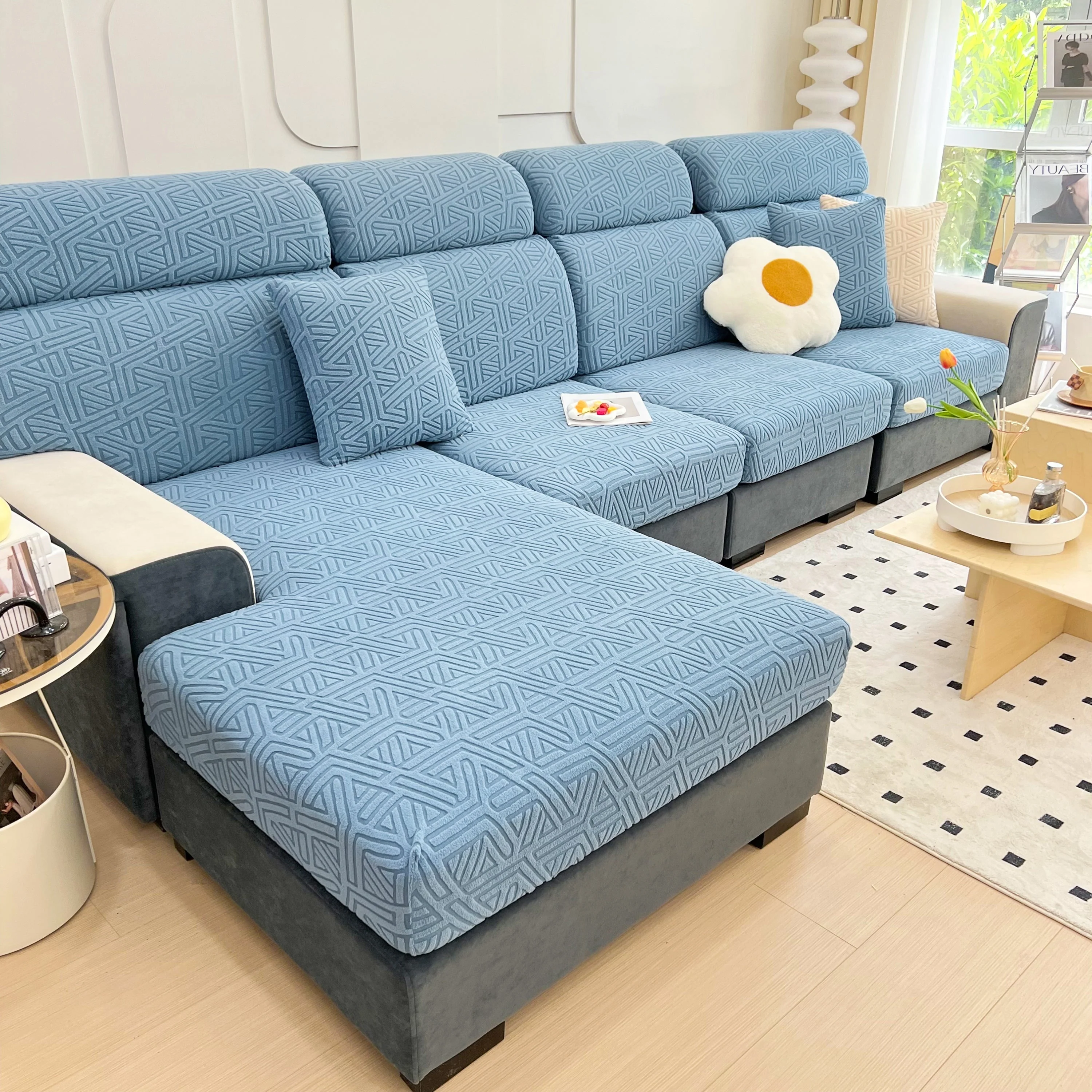 Polar Fleece Stretch Seat Cushion Covers, Sofa Seat Cushion Covers, Couch Cushion Protector Covers - Image 121