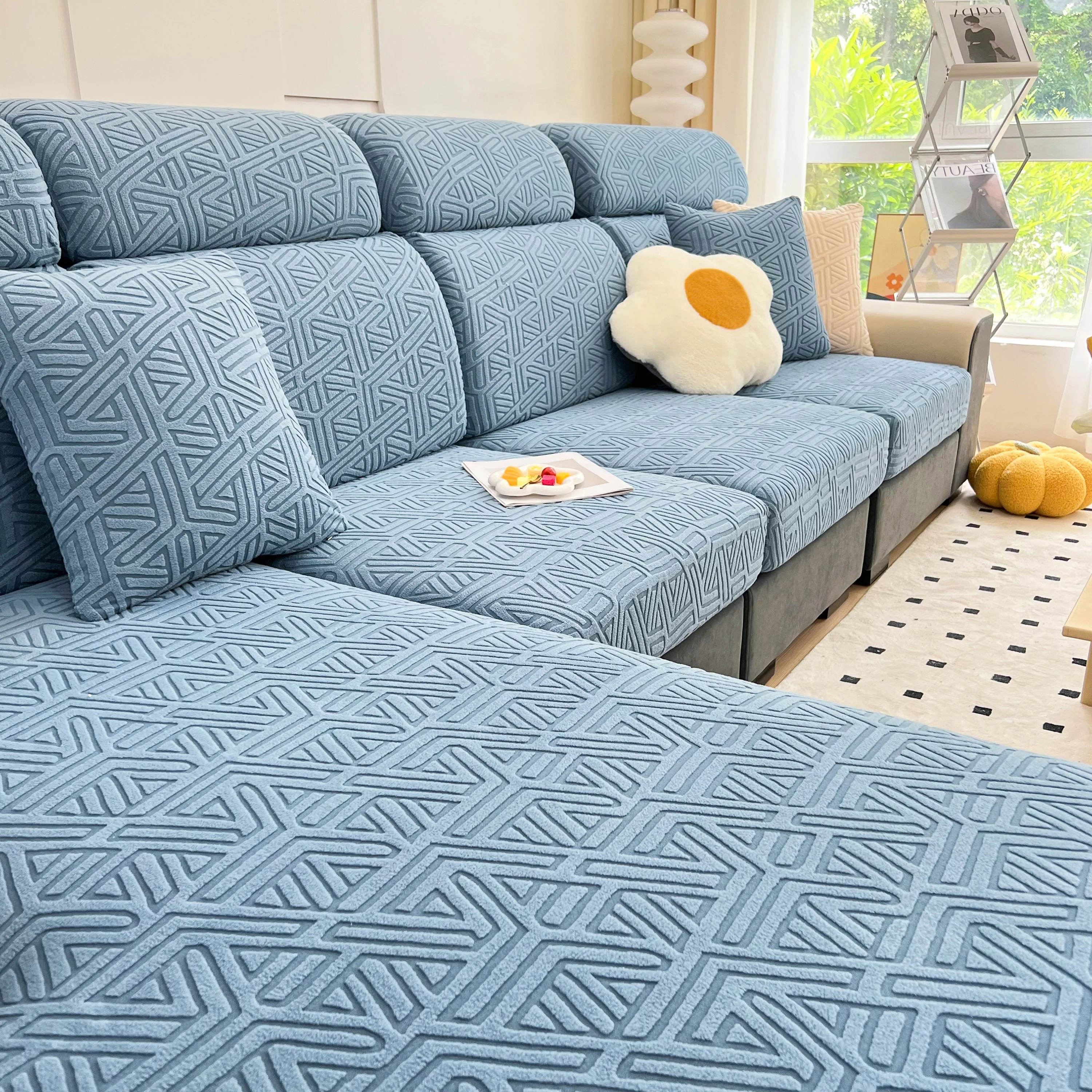 Polar Fleece Stretch Seat Cushion Covers, Sofa Seat Cushion Covers, Couch Cushion Protector Covers - Image 123
