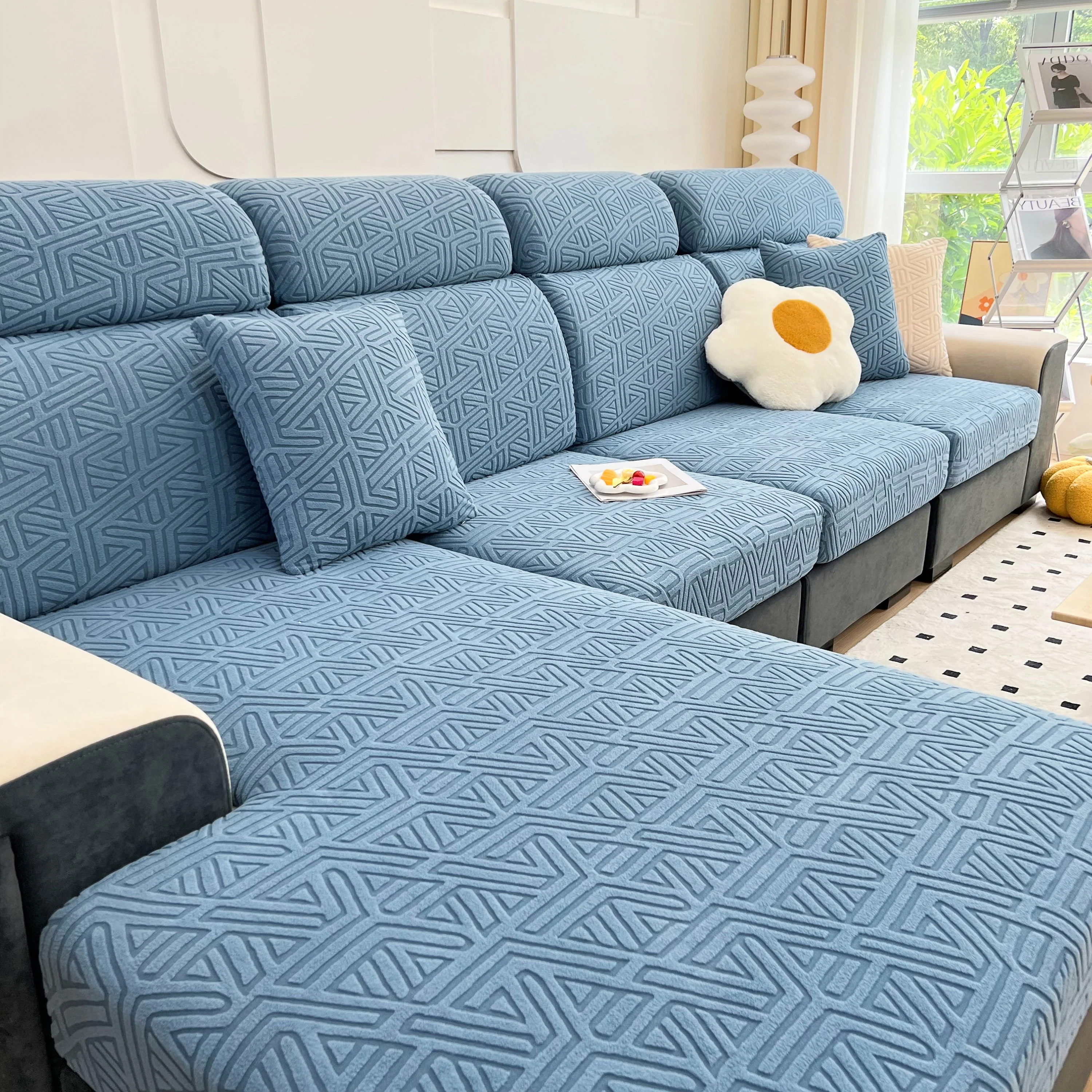 Polar Fleece Stretch Seat Cushion Covers, Sofa Seat Cushion Covers, Couch Cushion Protector Covers - Image 124