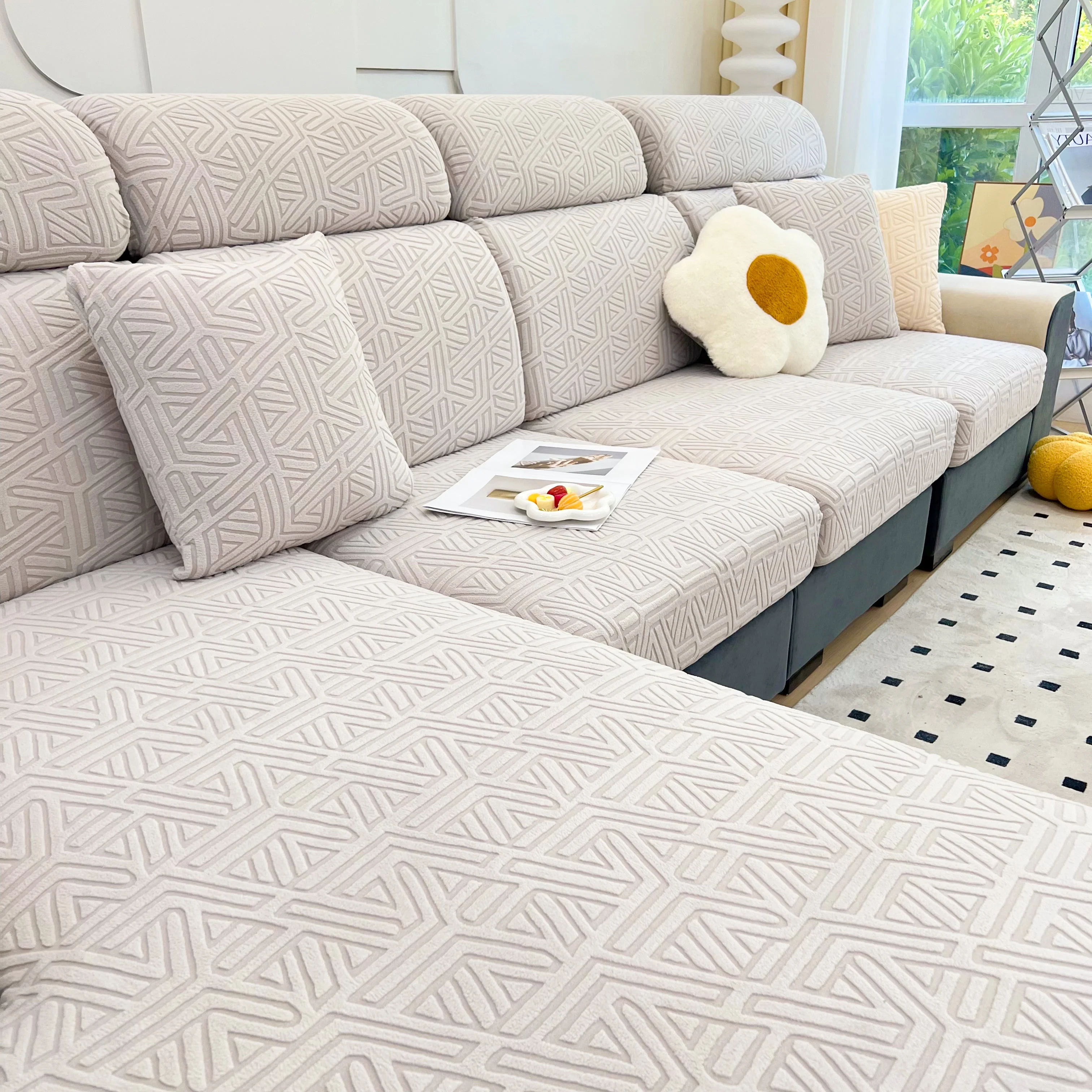 Polar Fleece Stretch Seat Cushion Covers, Sofa Seat Cushion Covers, Couch Cushion Protector Covers - Image 135