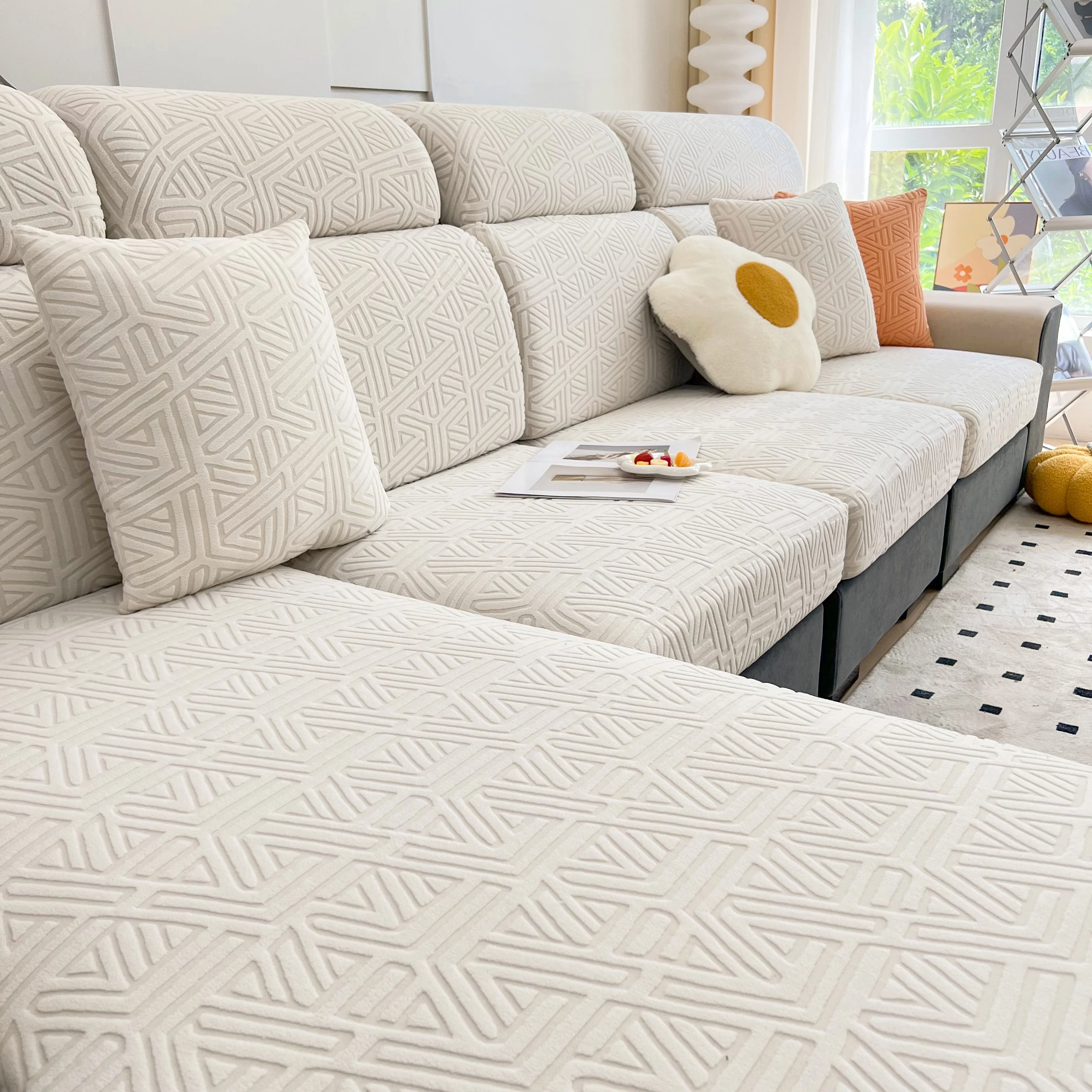 Polar Fleece Stretch Seat Cushion Covers, Sofa Seat Cushion Covers, Couch Cushion Protector Covers - Image 136