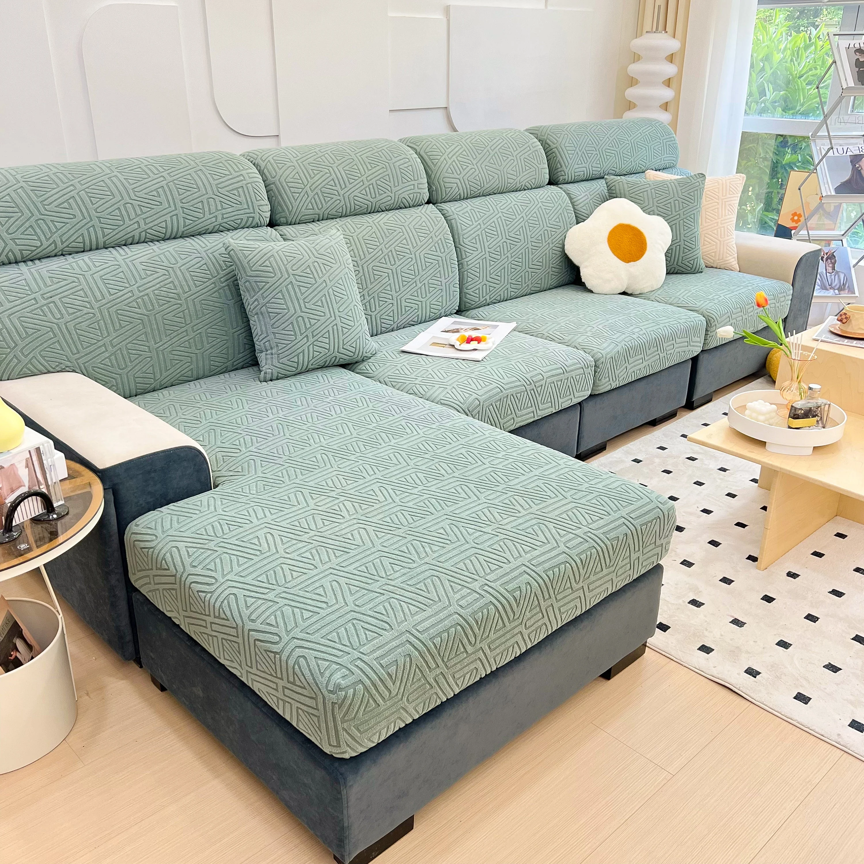 Polar Fleece Stretch Seat Cushion Covers, Sofa Seat Cushion Covers, Couch Cushion Protector Covers - Image 22
