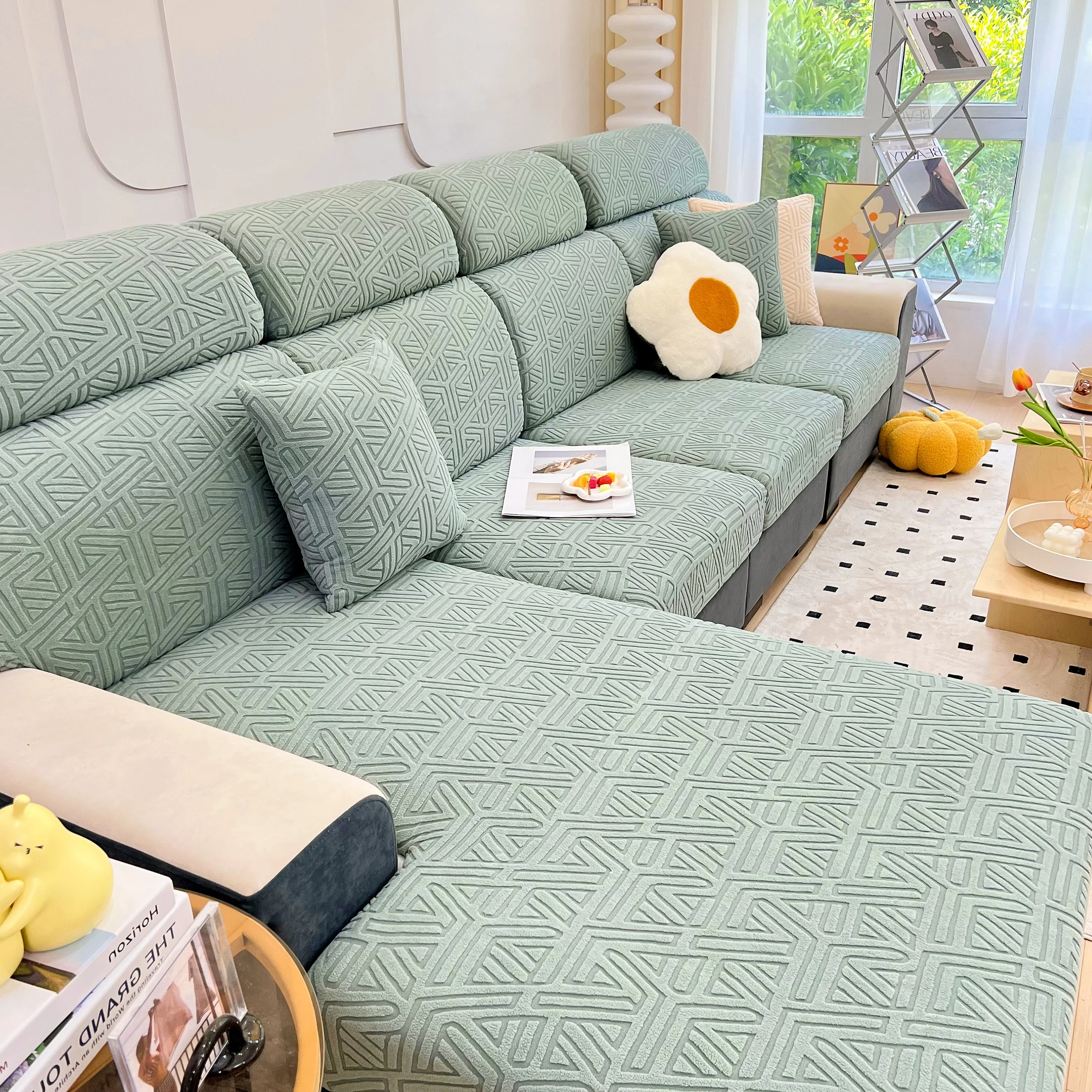 Polar Fleece Stretch Seat Cushion Covers, Sofa Seat Cushion Covers, Couch Cushion Protector Covers - Image 23