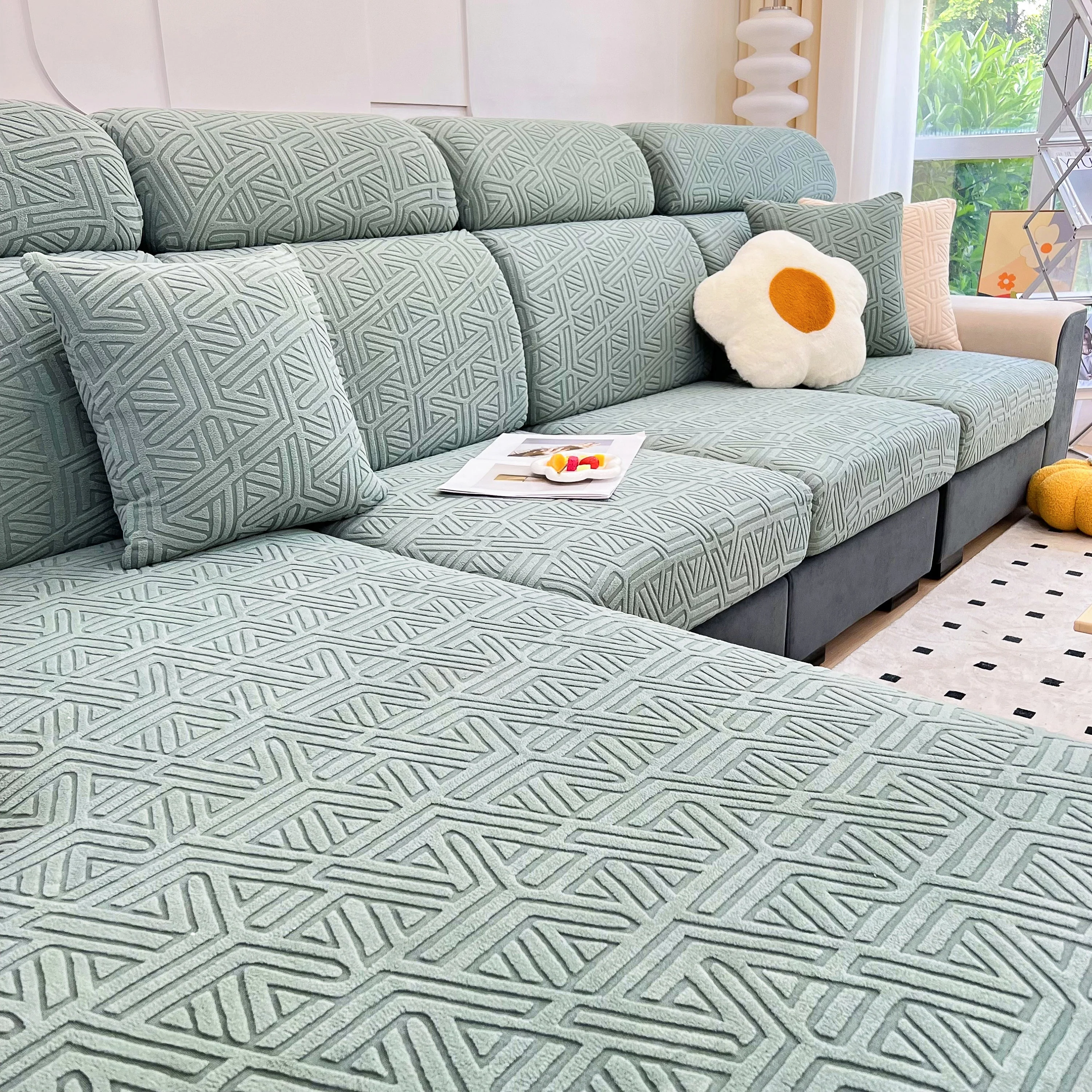 Polar Fleece Stretch Seat Cushion Covers, Sofa Seat Cushion Covers, Couch Cushion Protector Covers - Image 24