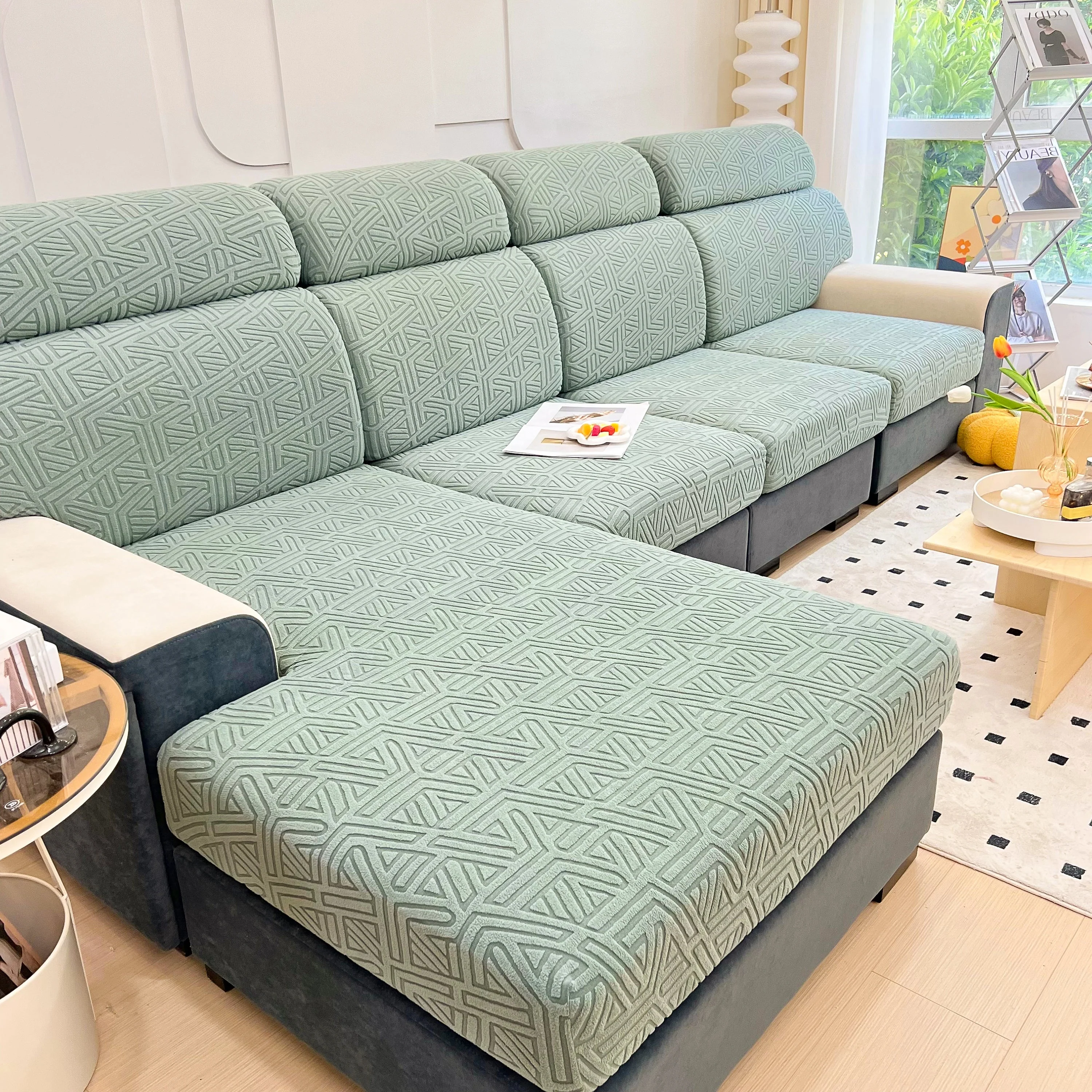 Polar Fleece Stretch Seat Cushion Covers, Sofa Seat Cushion Covers, Couch Cushion Protector Covers - Image 26