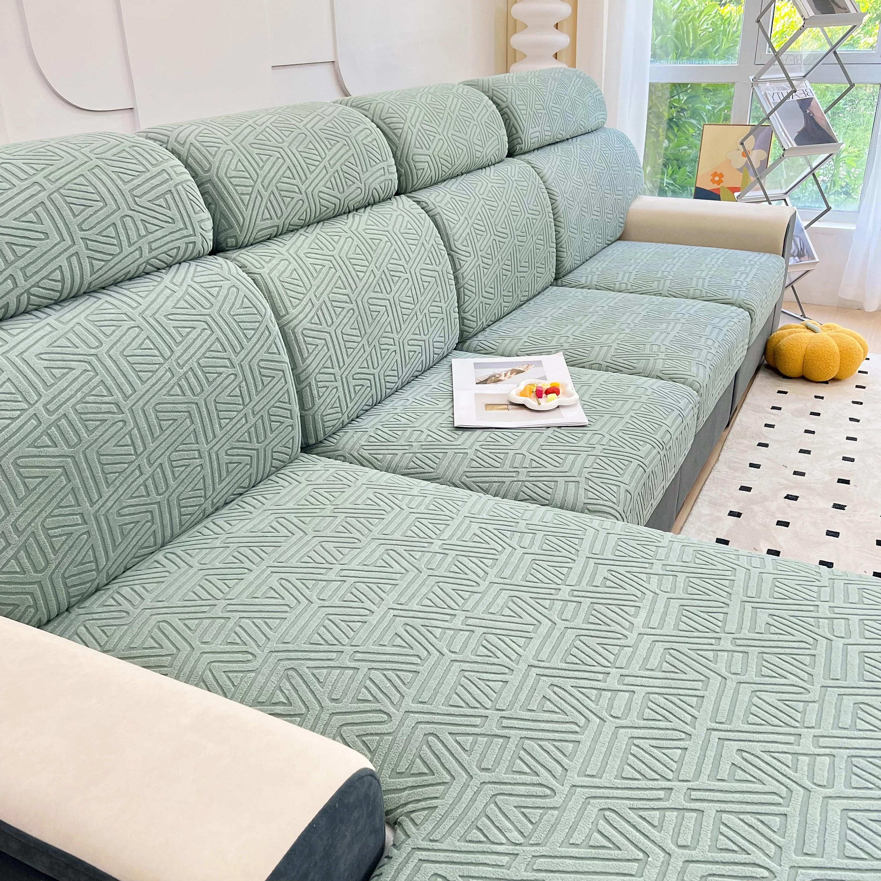 Polar Fleece Stretch Seat Cushion Covers, Sofa Seat Cushion Covers, Couch Cushion Protector Covers - Image 27