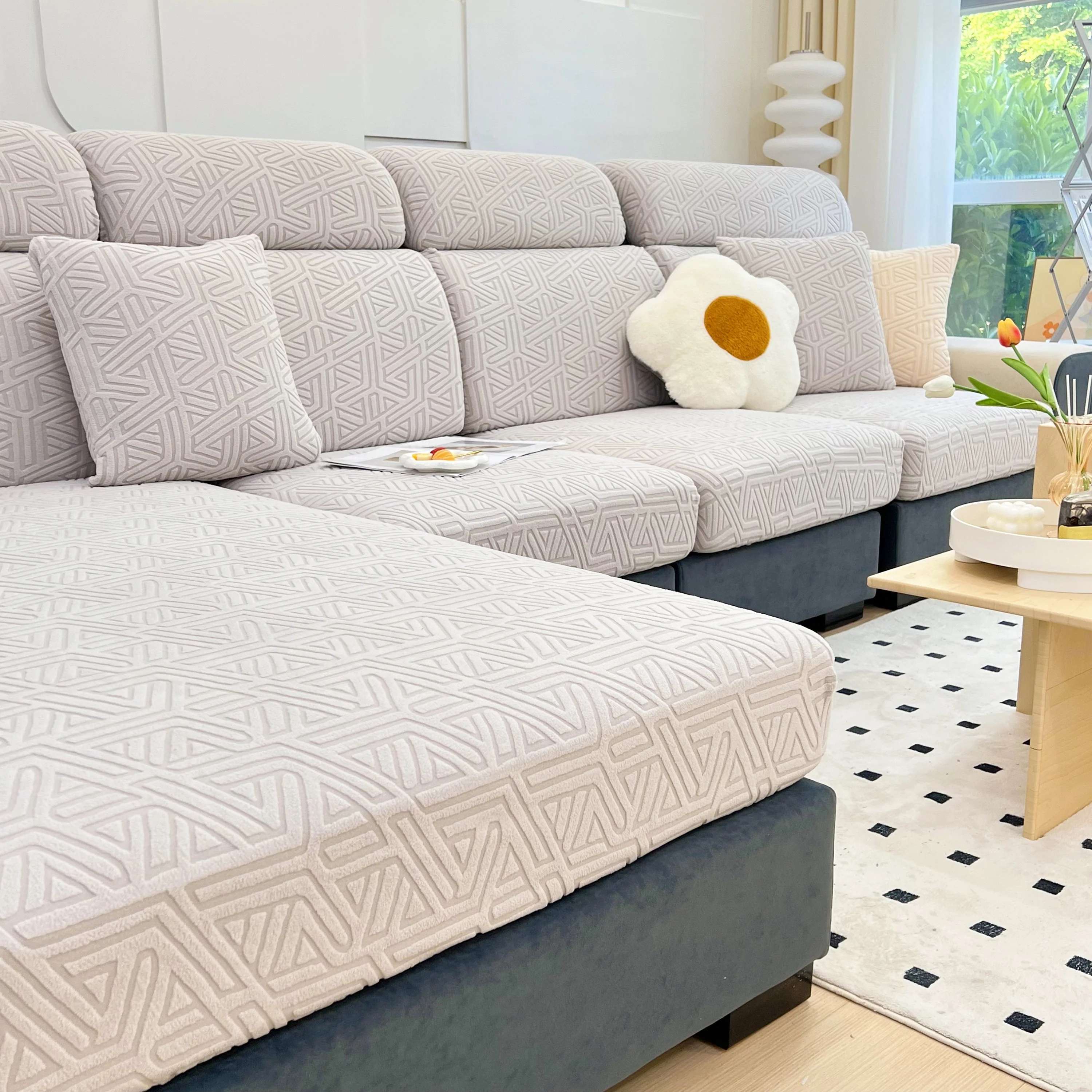 Polar Fleece Stretch Seat Cushion Covers, Sofa Seat Cushion Covers, Couch Cushion Protector Covers - Image 36