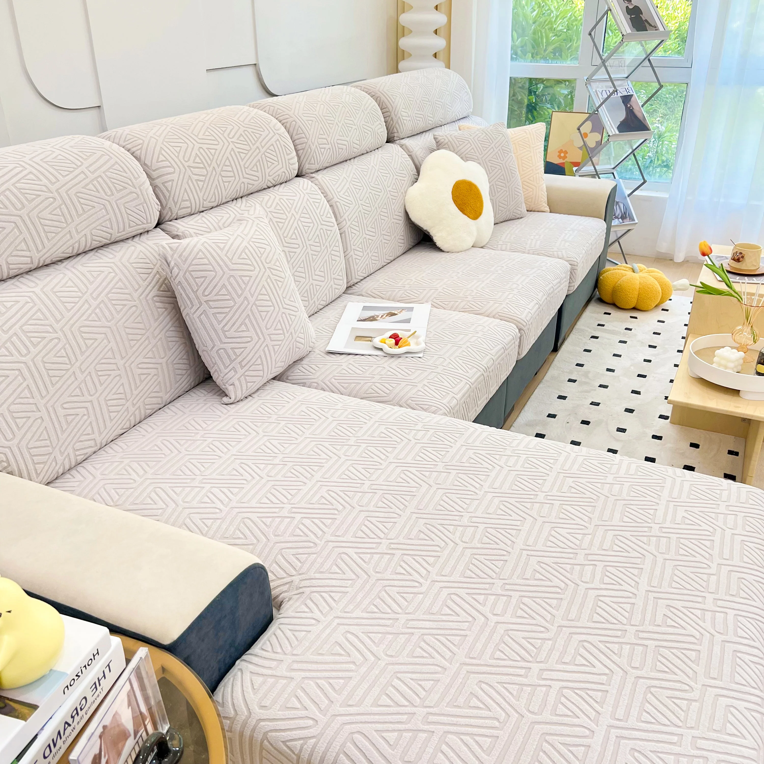 Polar Fleece Stretch Seat Cushion Covers, Sofa Seat Cushion Covers, Couch Cushion Protector Covers - Image 37