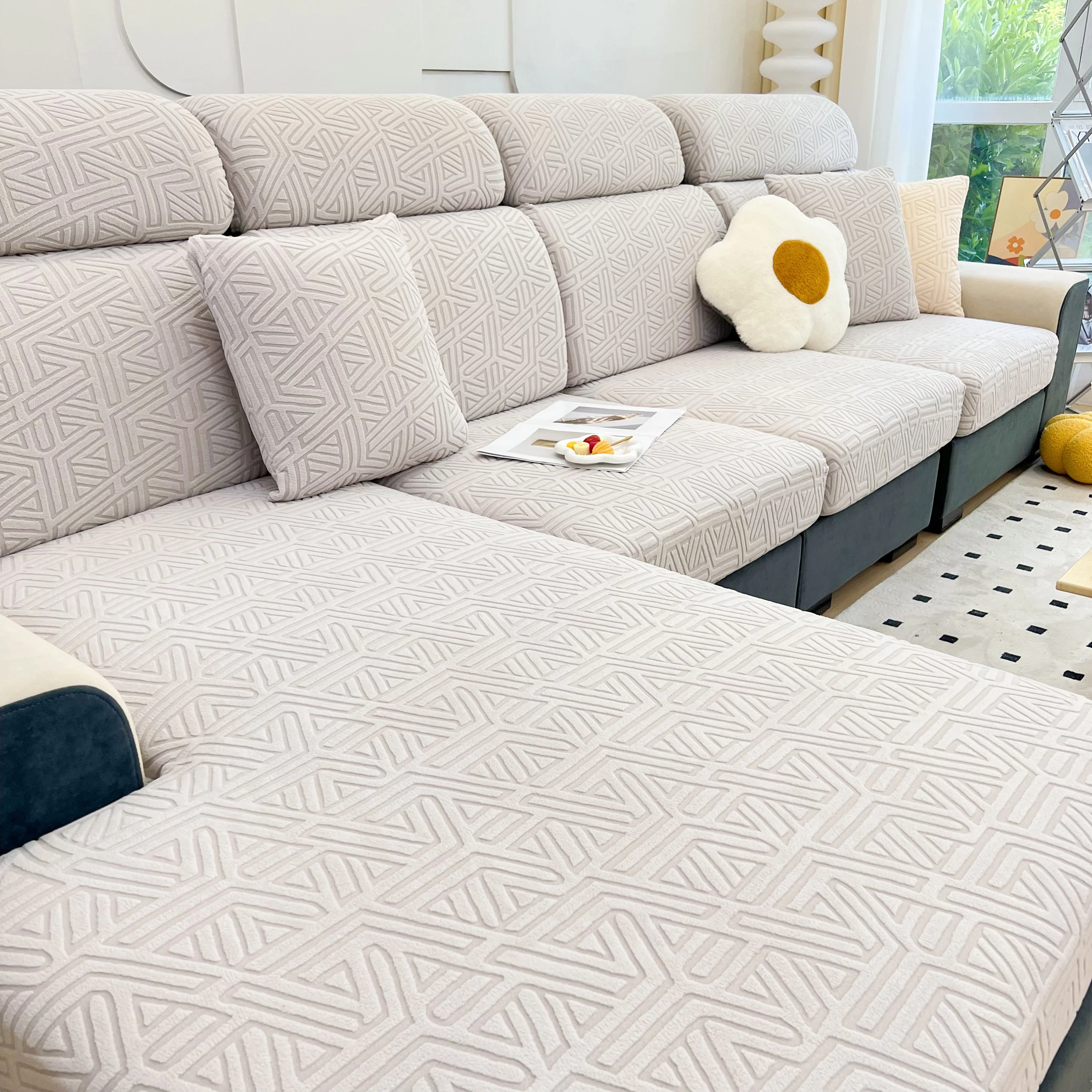 Polar Fleece Stretch Seat Cushion Covers, Sofa Seat Cushion Covers, Couch Cushion Protector Covers - Image 38