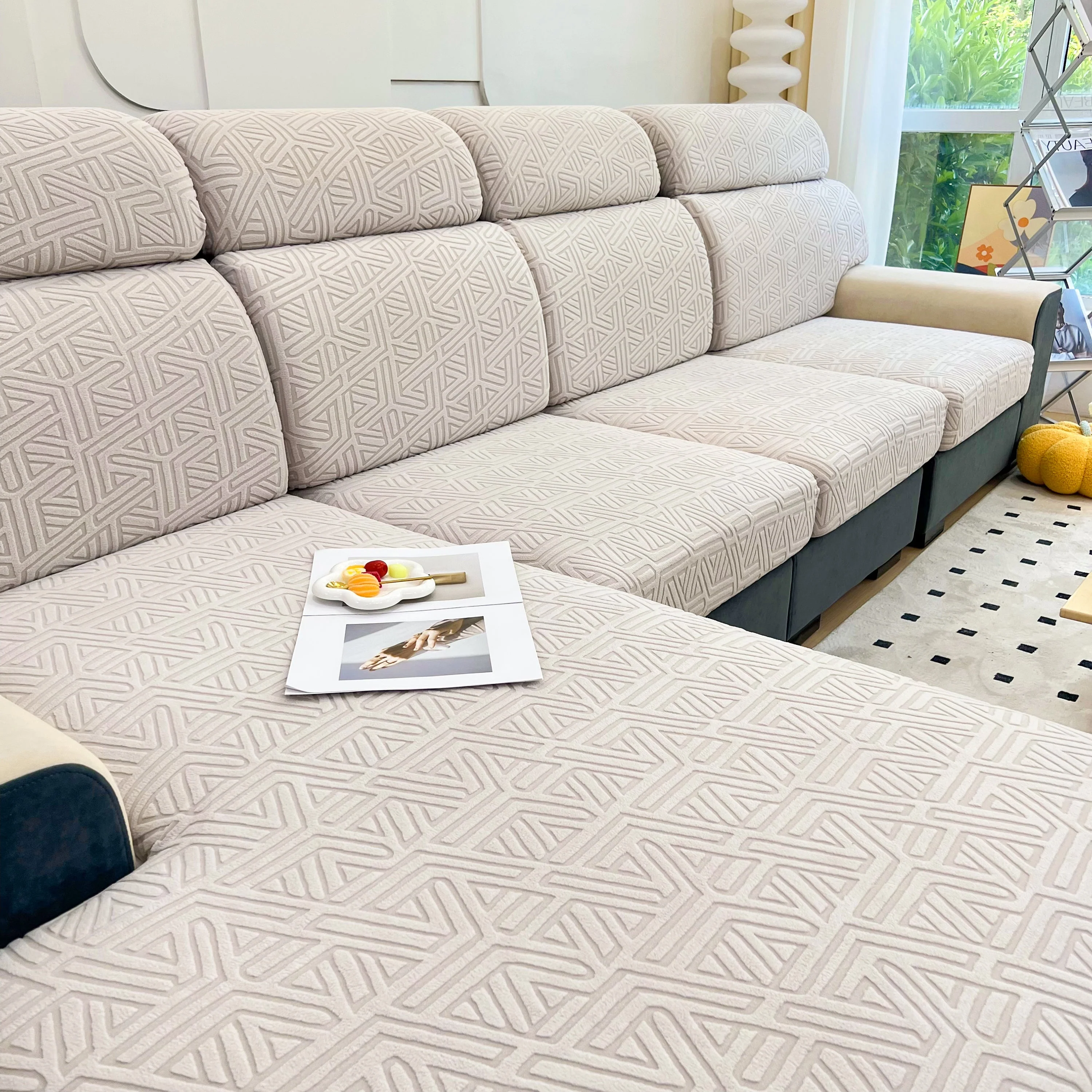 Polar Fleece Stretch Seat Cushion Covers, Sofa Seat Cushion Covers, Couch Cushion Protector Covers - Image 43