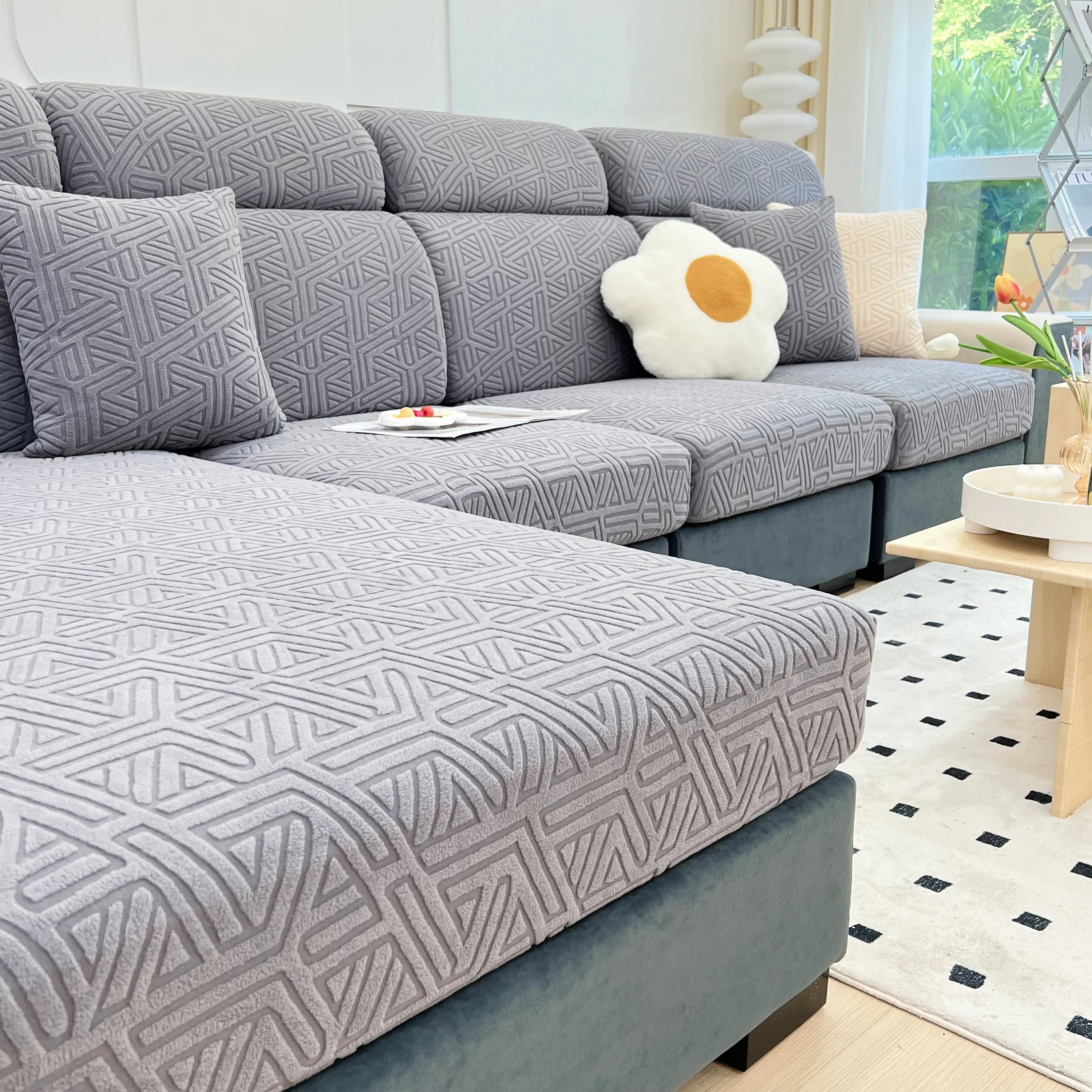Polar Fleece Stretch Seat Cushion Covers, Sofa Seat Cushion Covers, Couch Cushion Protector Covers - Image 52