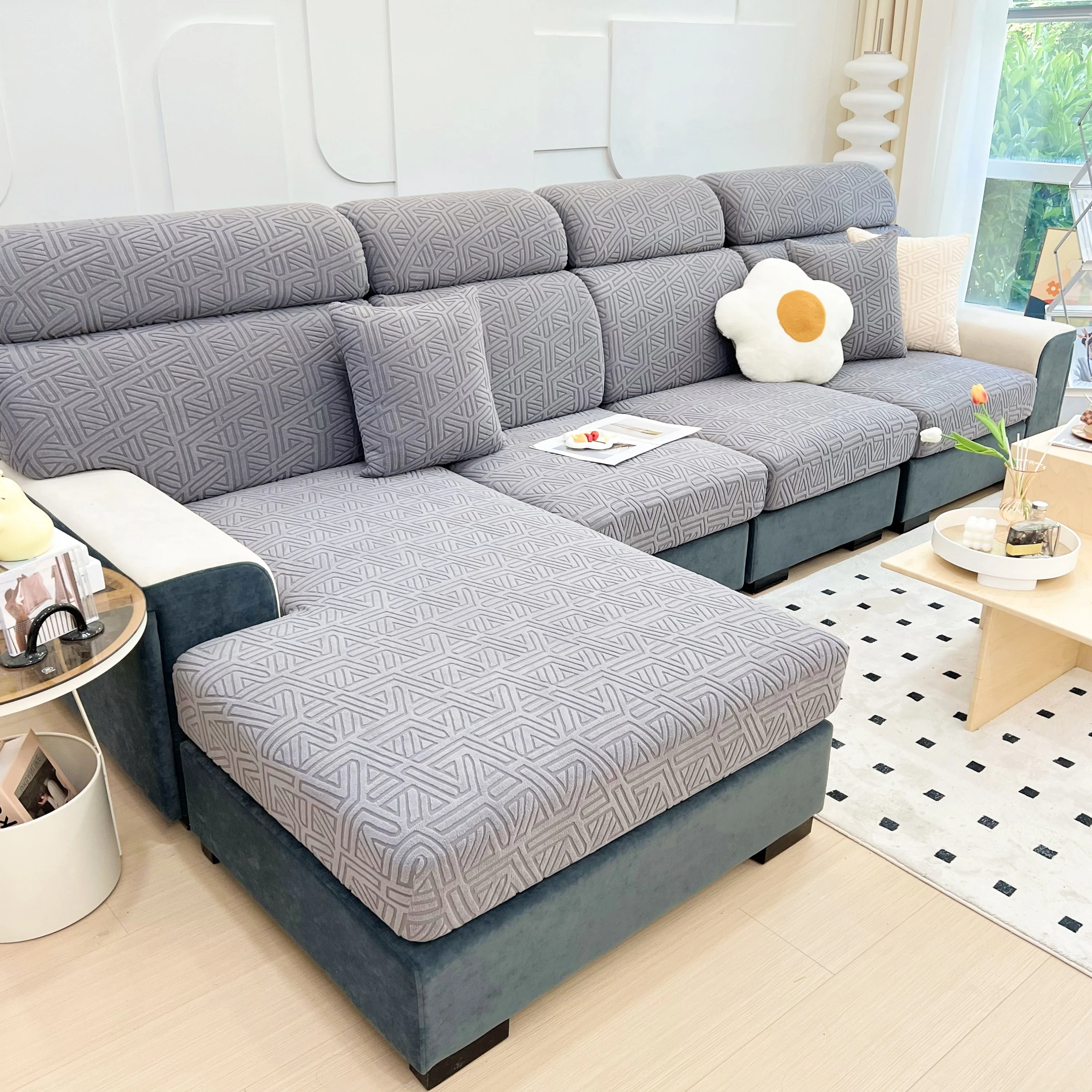 Polar Fleece Stretch Seat Cushion Covers, Sofa Seat Cushion Covers, Couch Cushion Protector Covers - Image 53