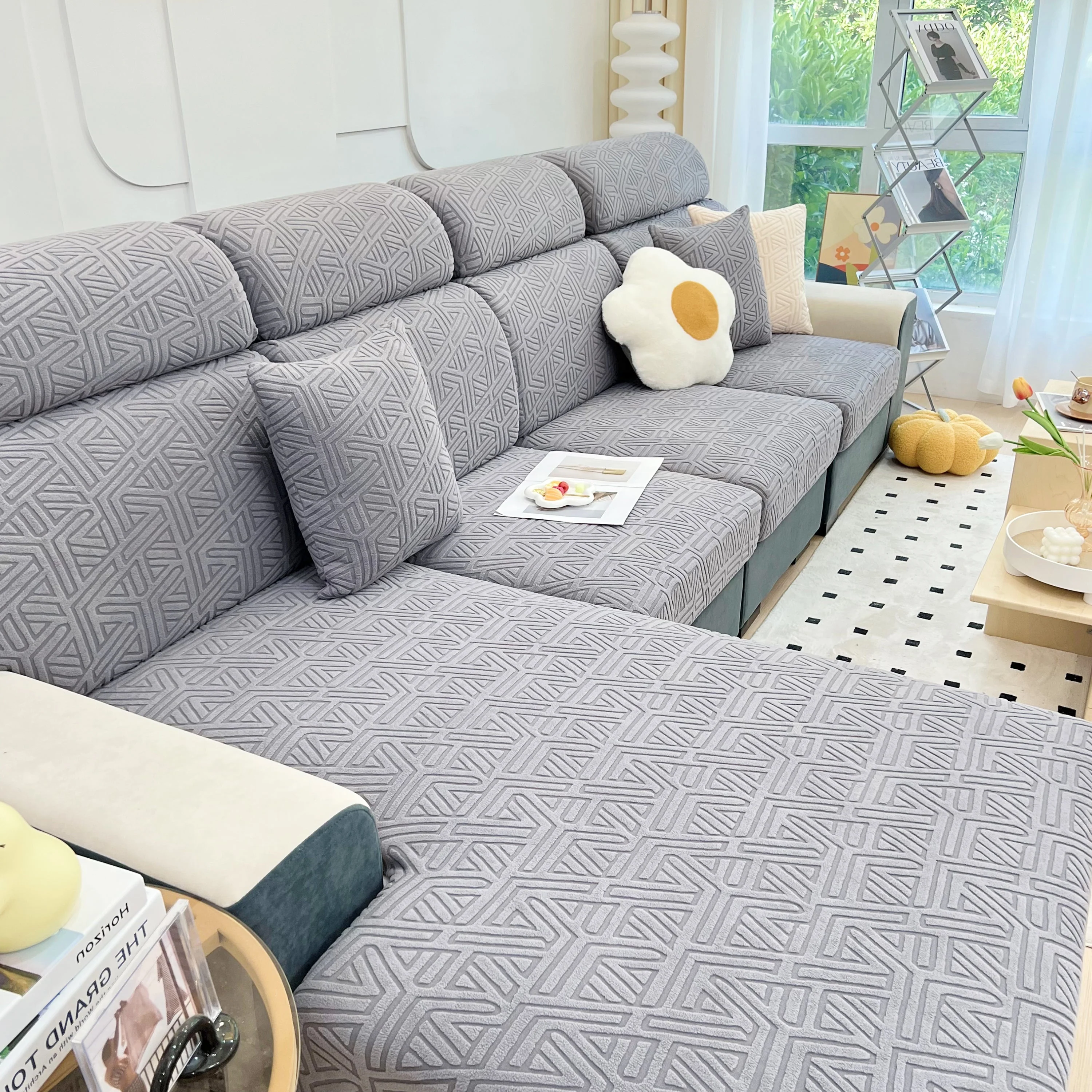 Polar Fleece Stretch Seat Cushion Covers, Sofa Seat Cushion Covers, Couch Cushion Protector Covers - Image 54