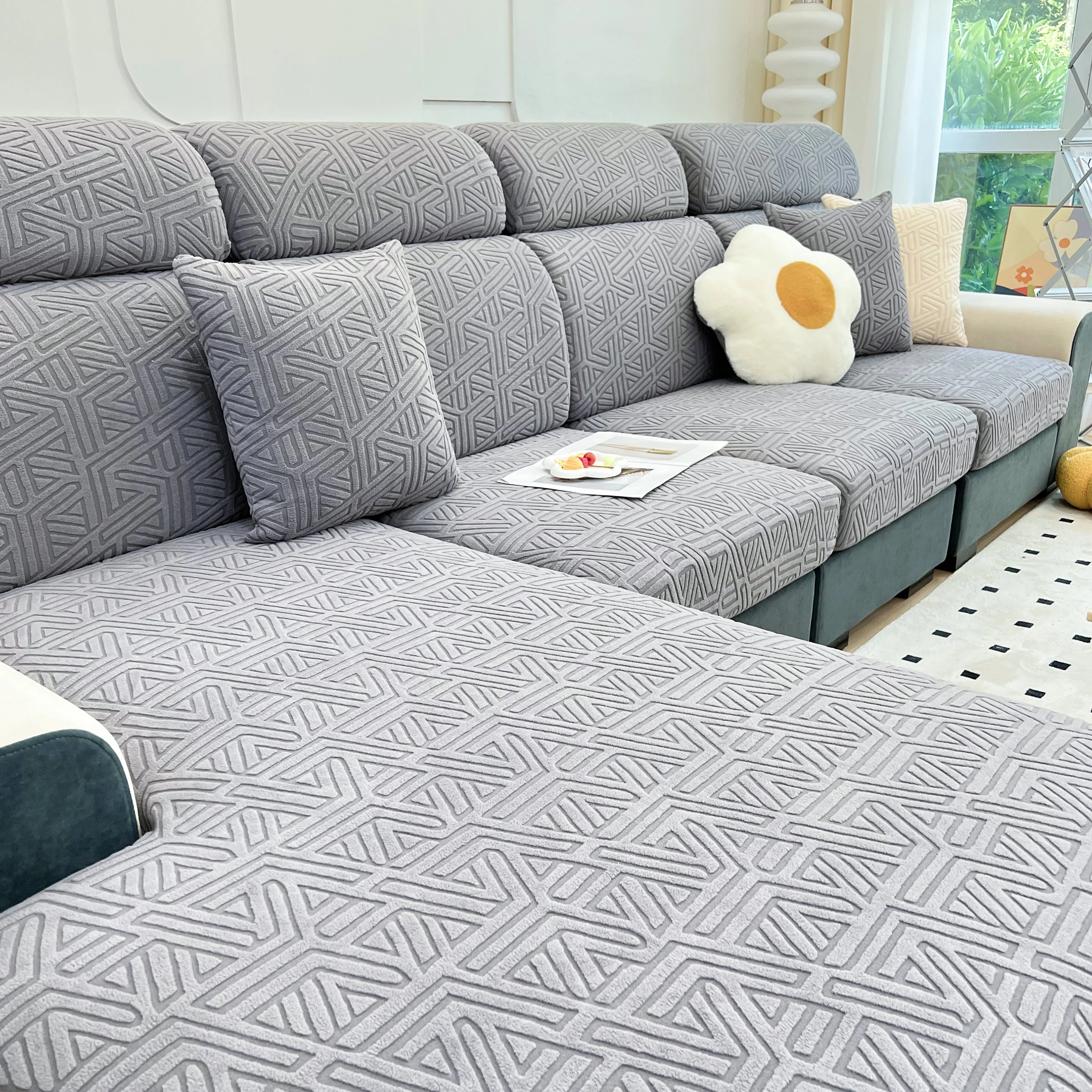 Polar Fleece Stretch Seat Cushion Covers, Sofa Seat Cushion Covers, Couch Cushion Protector Covers - Image 55