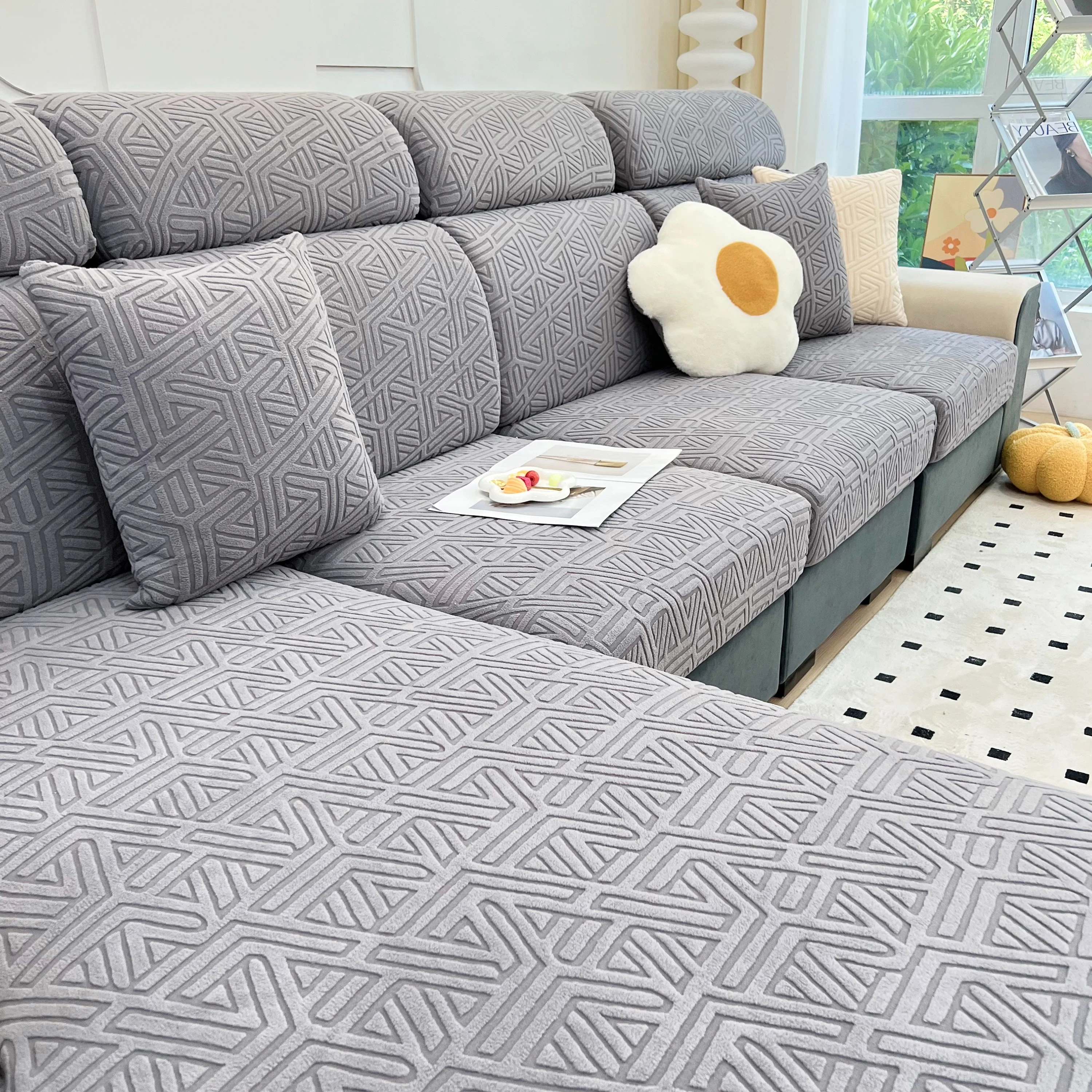 Polar Fleece Stretch Seat Cushion Covers, Sofa Seat Cushion Covers, Couch Cushion Protector Covers - Image 56