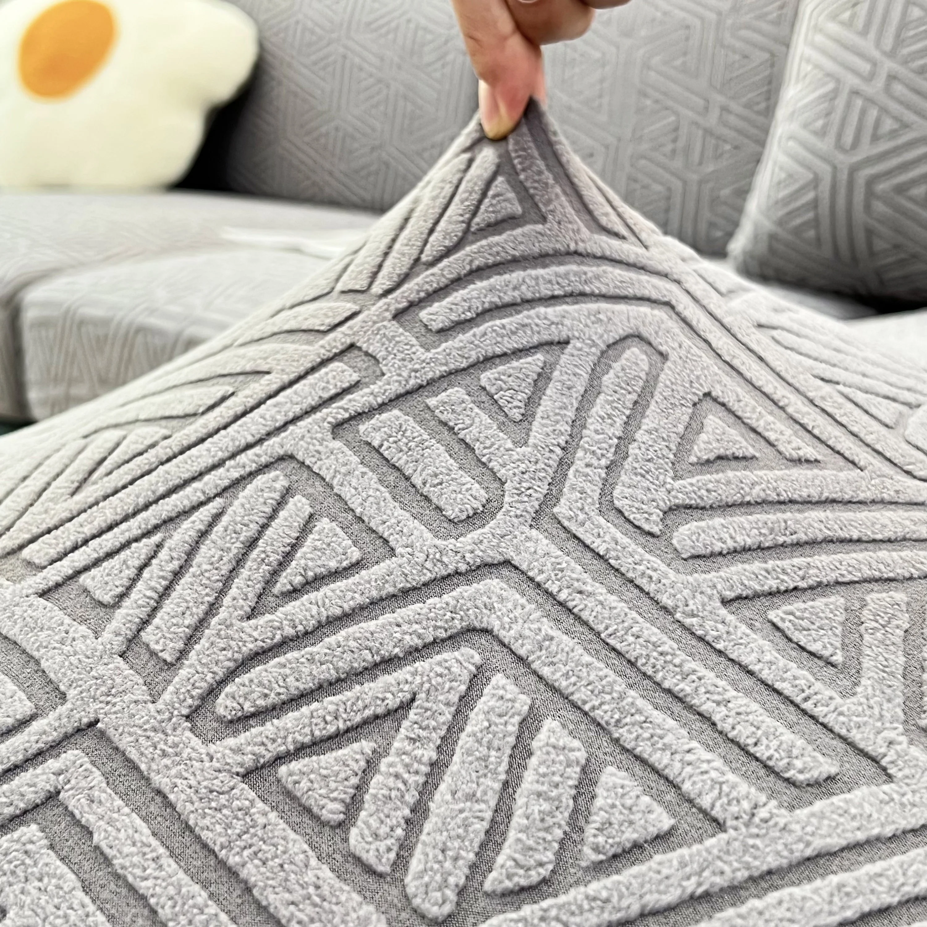 Polar Fleece Stretch Seat Cushion Covers, Sofa Seat Cushion Covers, Couch Cushion Protector Covers - Image 57