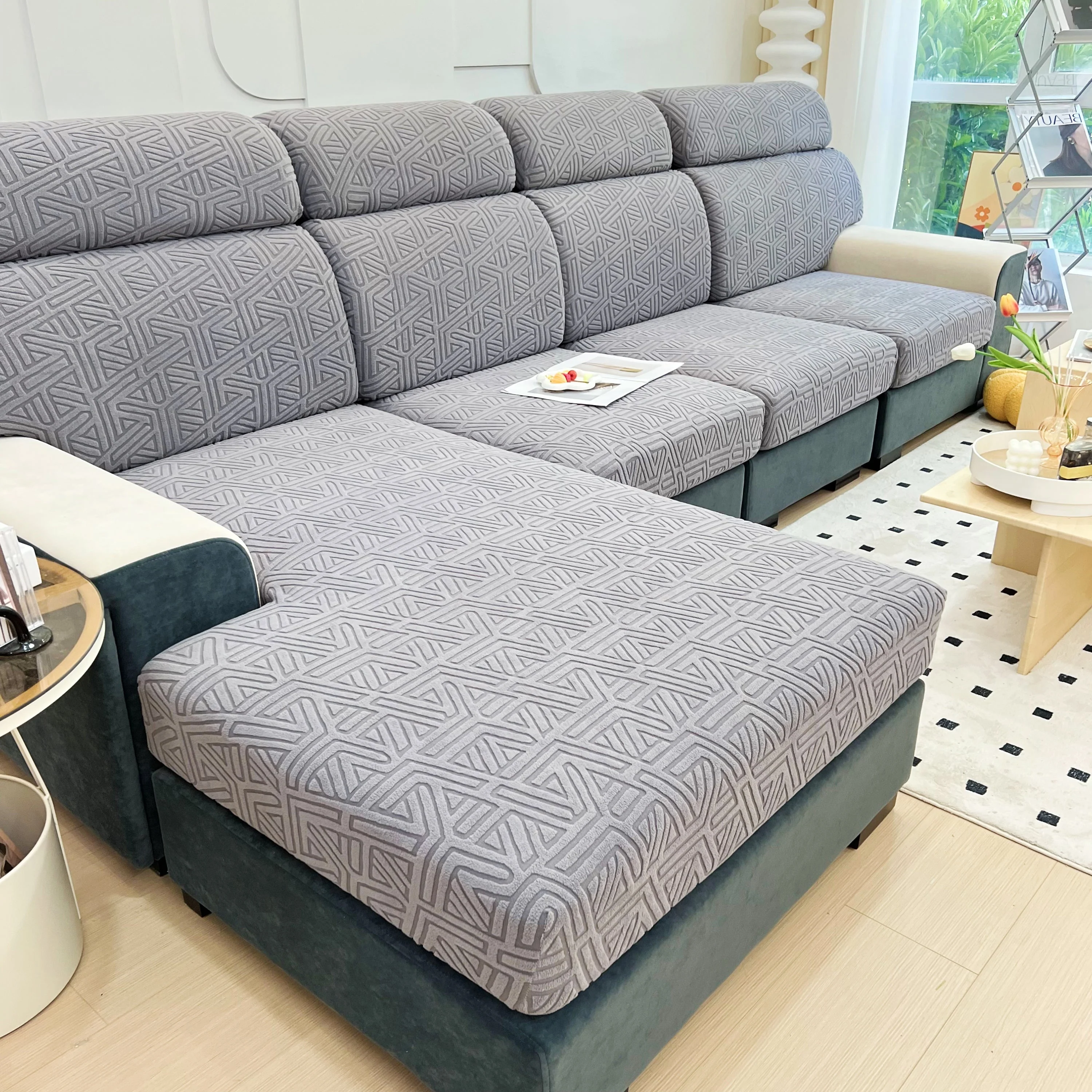 Polar Fleece Stretch Seat Cushion Covers, Sofa Seat Cushion Covers, Couch Cushion Protector Covers - Image 58