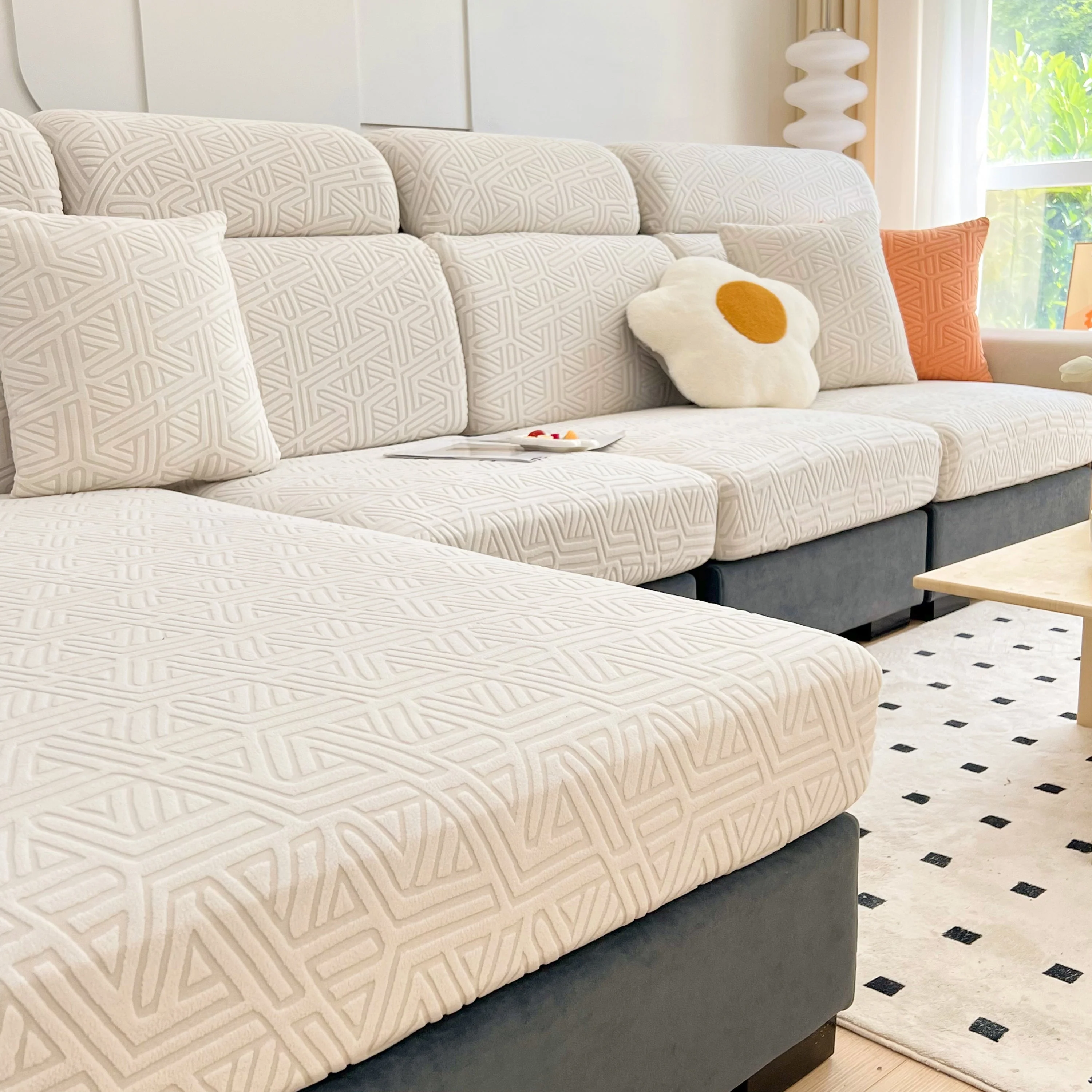 Polar Fleece Stretch Seat Cushion Covers, Sofa Seat Cushion Covers, Couch Cushion Protector Covers - Image 69