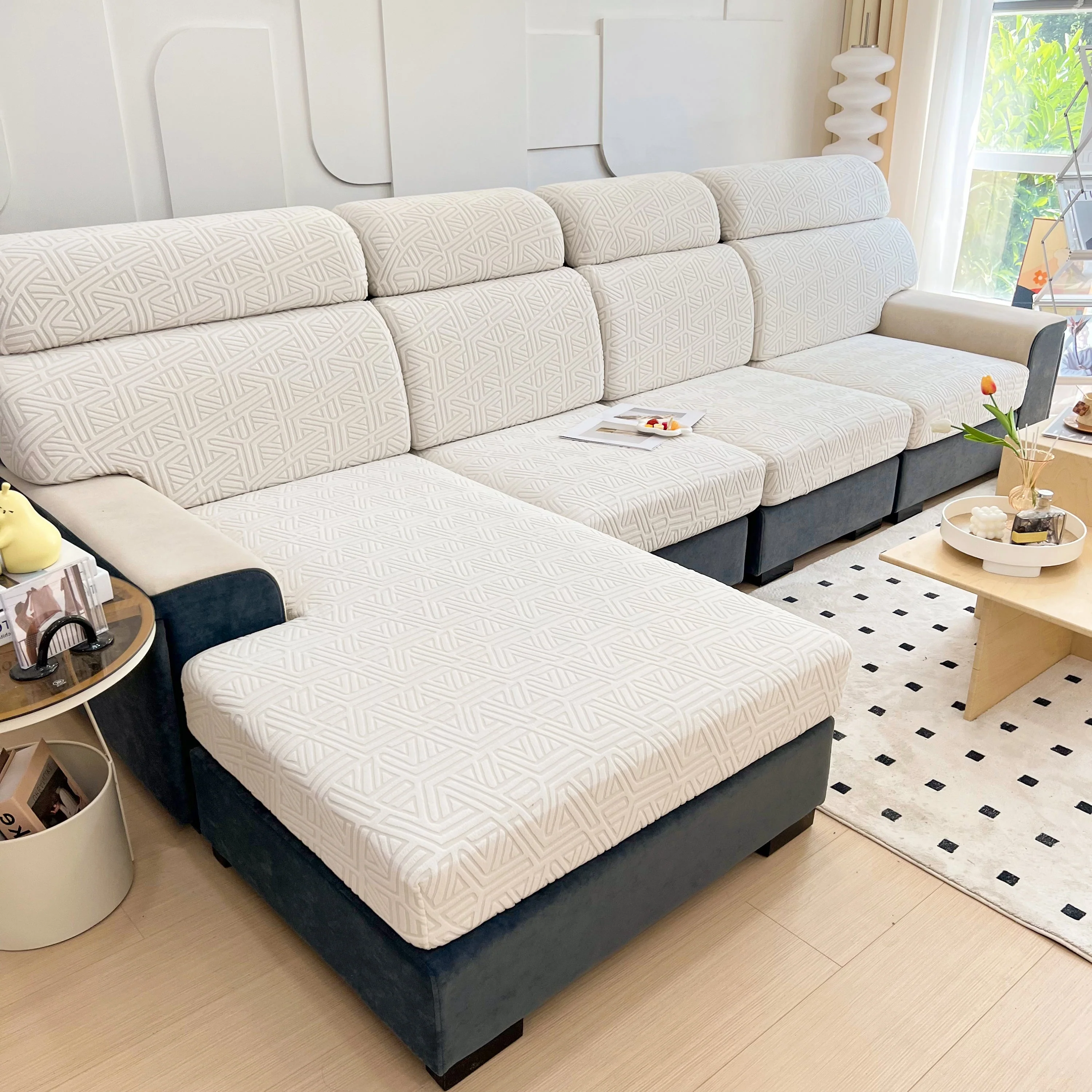Polar Fleece Stretch Seat Cushion Covers, Sofa Seat Cushion Covers, Couch Cushion Protector Covers - Image 73