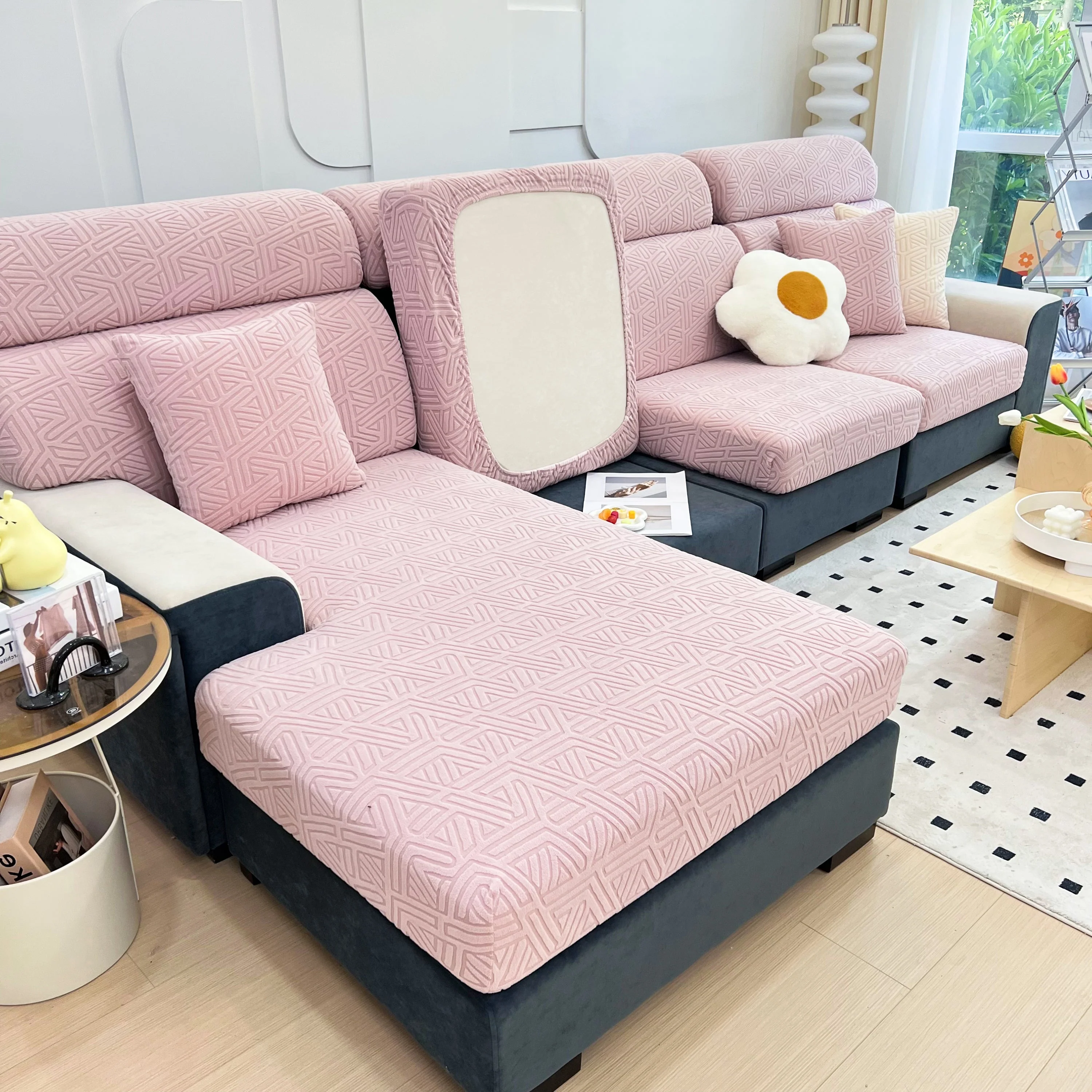 Polar Fleece Stretch Seat Cushion Covers, Sofa Seat Cushion Covers, Couch Cushion Protector Covers - Image 8