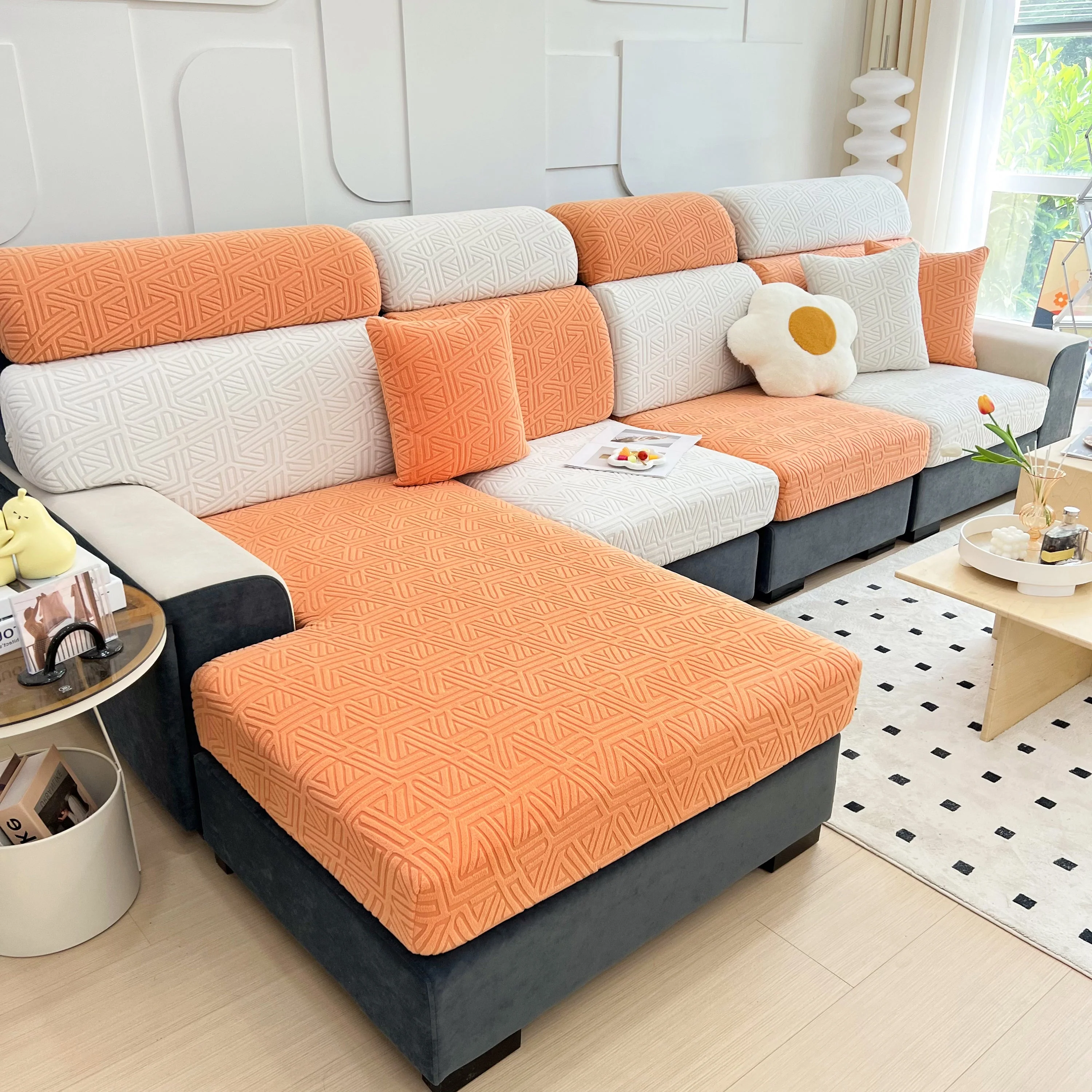 Polar Fleece Stretch Seat Cushion Covers, Sofa Seat Cushion Covers, Couch Cushion Protector Covers - Image 82