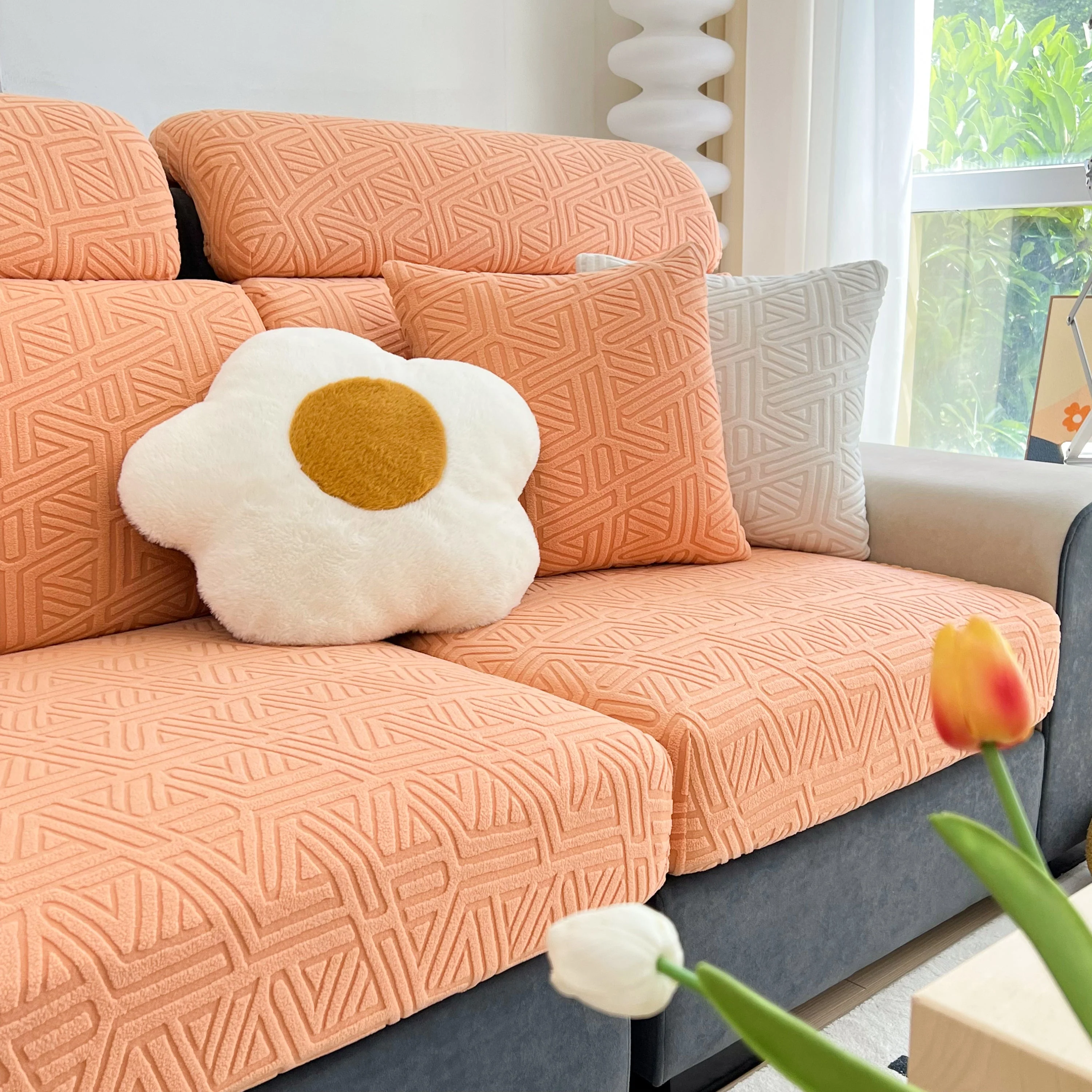 Polar Fleece Stretch Seat Cushion Covers, Sofa Seat Cushion Covers, Couch Cushion Protector Covers - Image 83