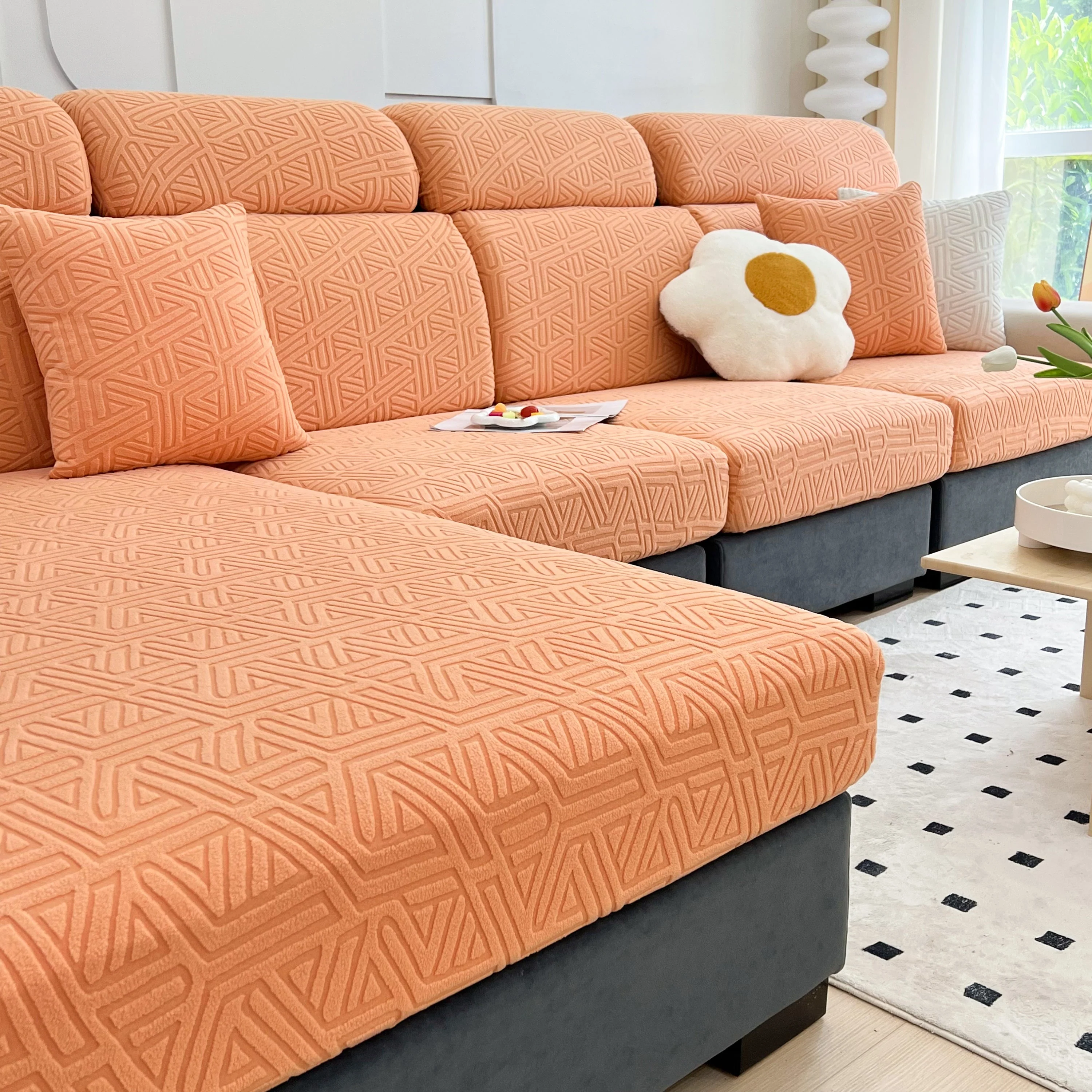 Polar Fleece Stretch Seat Cushion Covers, Sofa Seat Cushion Covers, Couch Cushion Protector Covers - Image 85