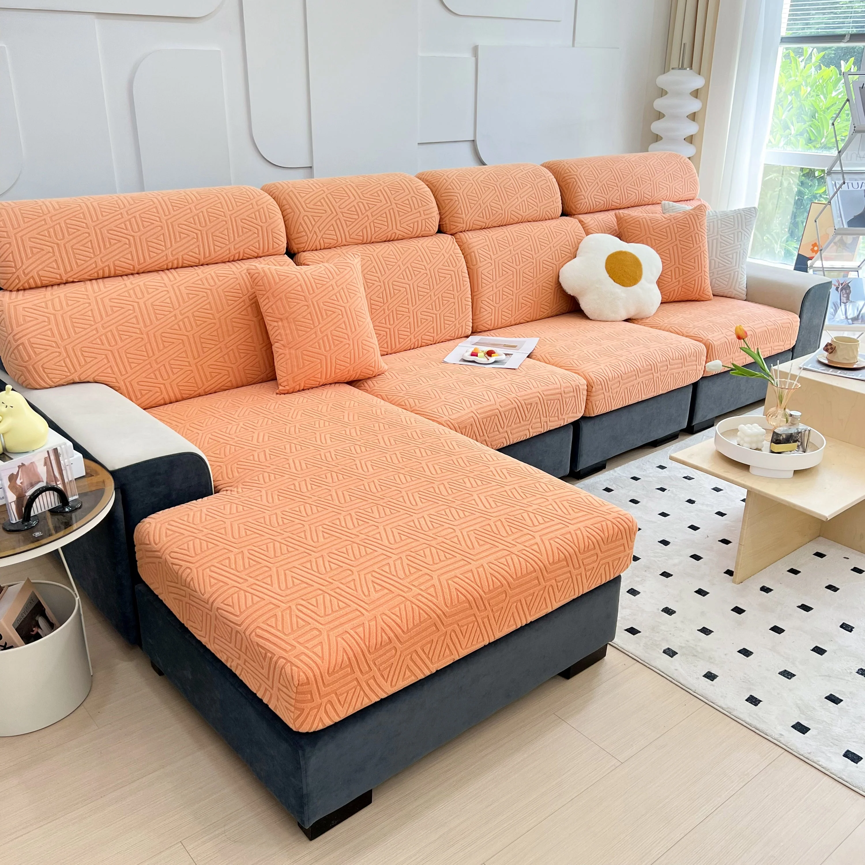 Polar Fleece Stretch Seat Cushion Covers, Sofa Seat Cushion Covers, Couch Cushion Protector Covers - Image 86