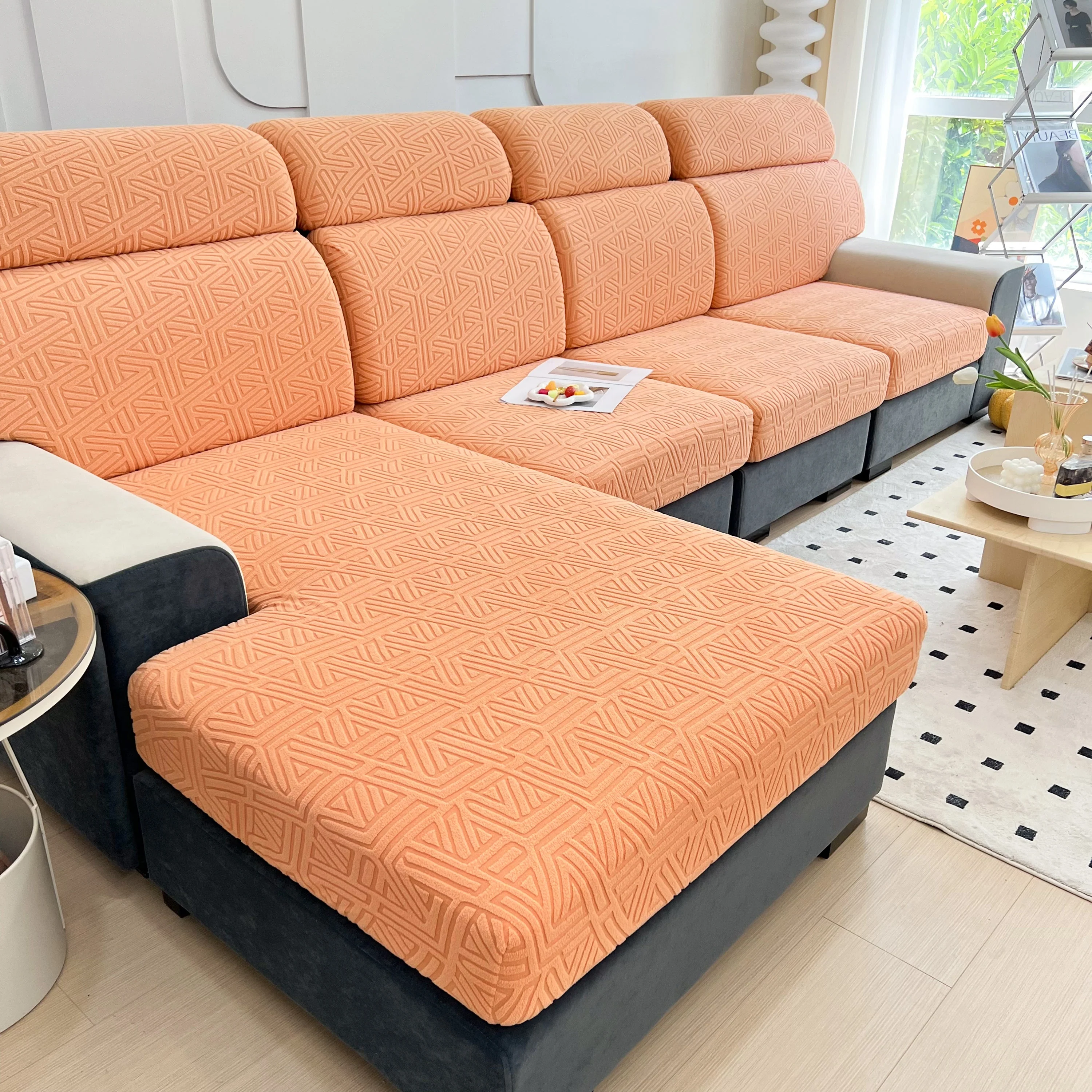Polar Fleece Stretch Seat Cushion Covers, Sofa Seat Cushion Covers, Couch Cushion Protector Covers - Image 90