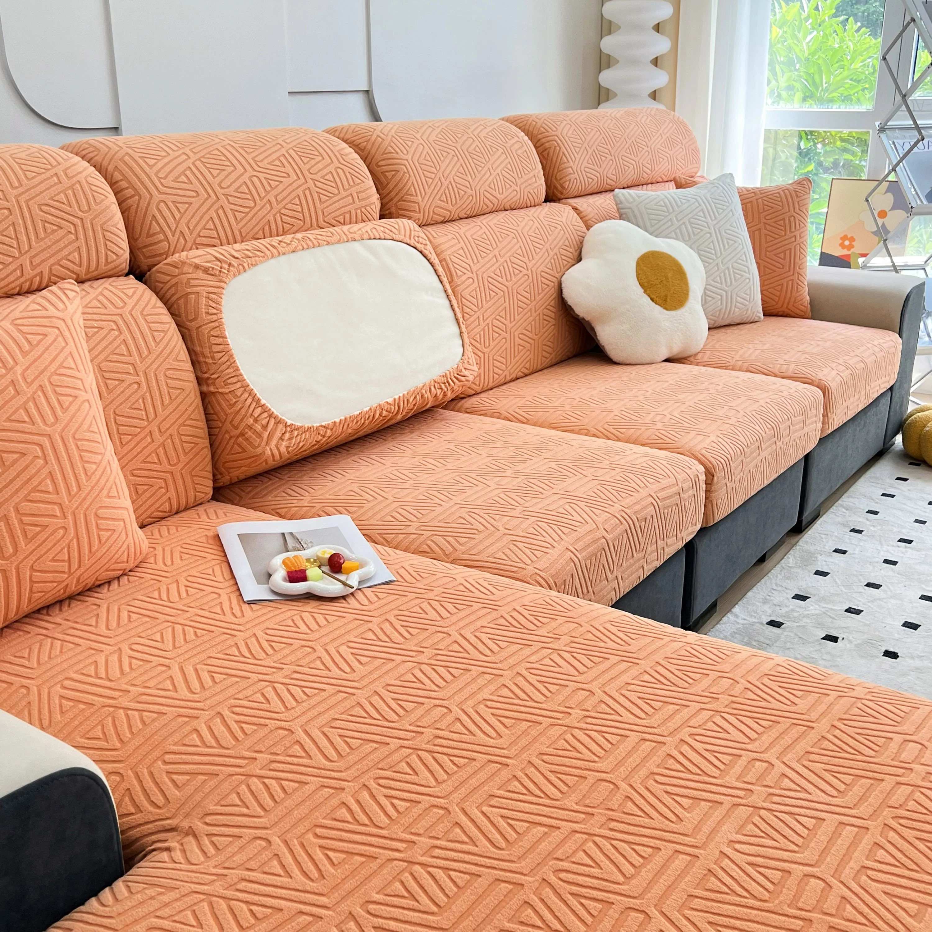 Polar Fleece Stretch Seat Cushion Covers, Sofa Seat Cushion Covers, Couch Cushion Protector Covers - Image 93